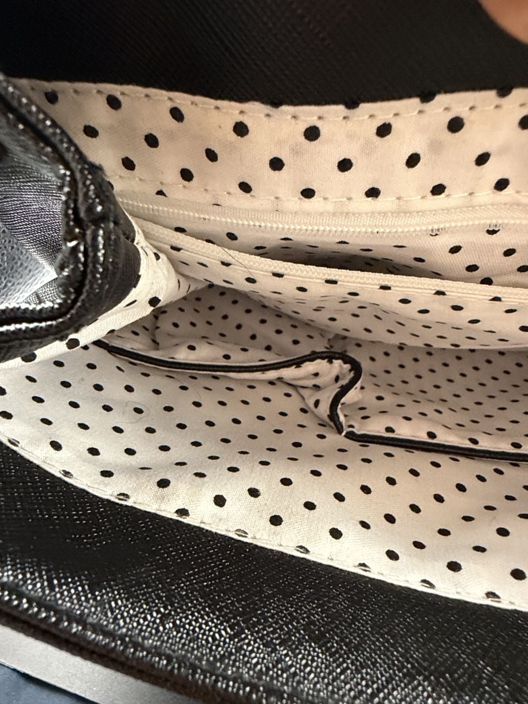 Vanessa Williams Black Saffiano Leather Convertible Mini Backpack Purse 9