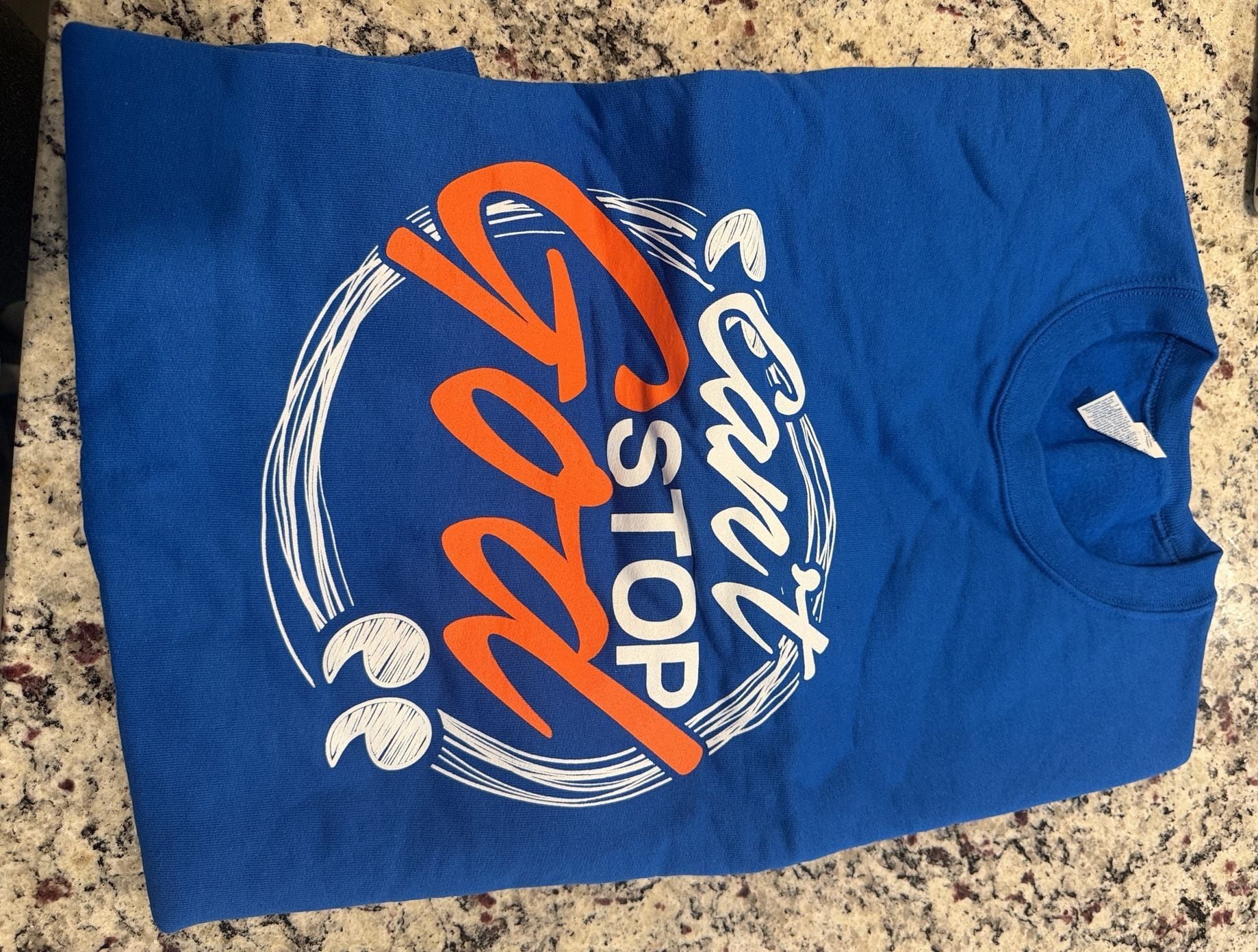 Can't Stop God Graphic Sweatshirt Blue 3