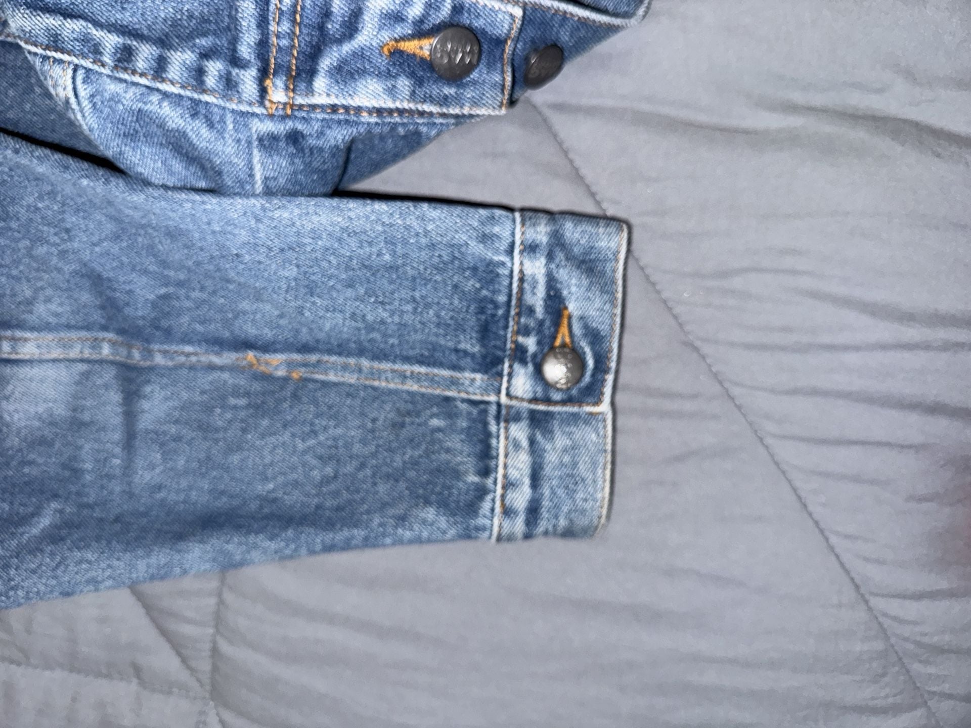 Mac Sport Denim Jacket Size L Blue Cotton Vintage Trucker 5