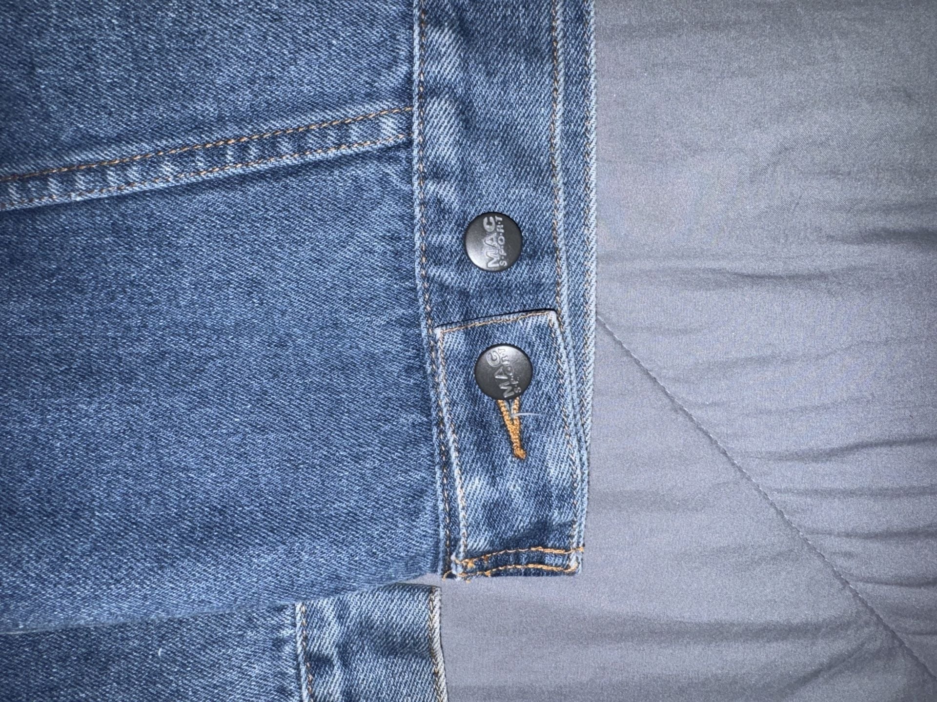 Mac Sport Denim Jacket Size L Blue Cotton Vintage Trucker 8