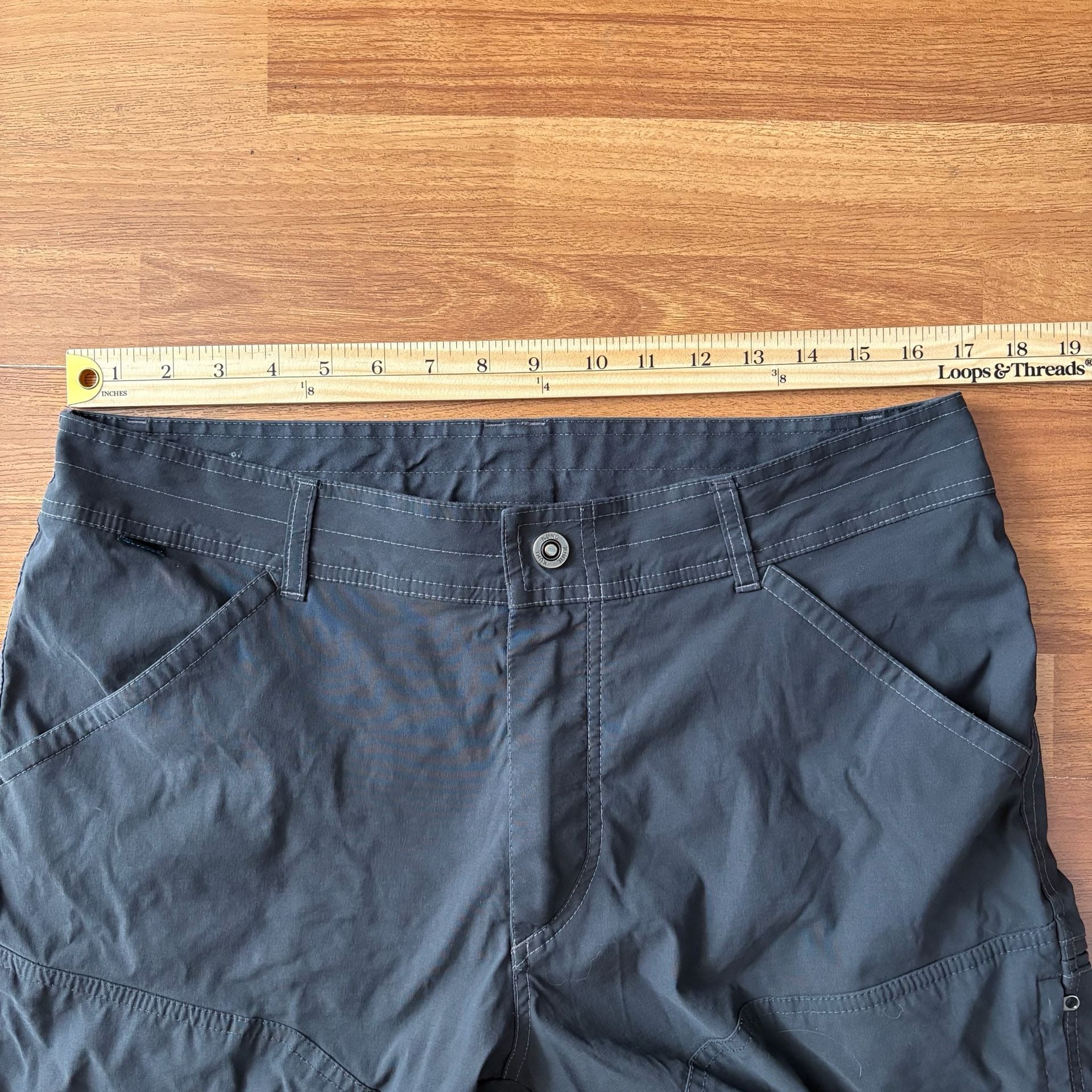 Kuhl Cargo Shorts Size 35 Gray Hiking Outdoor 9