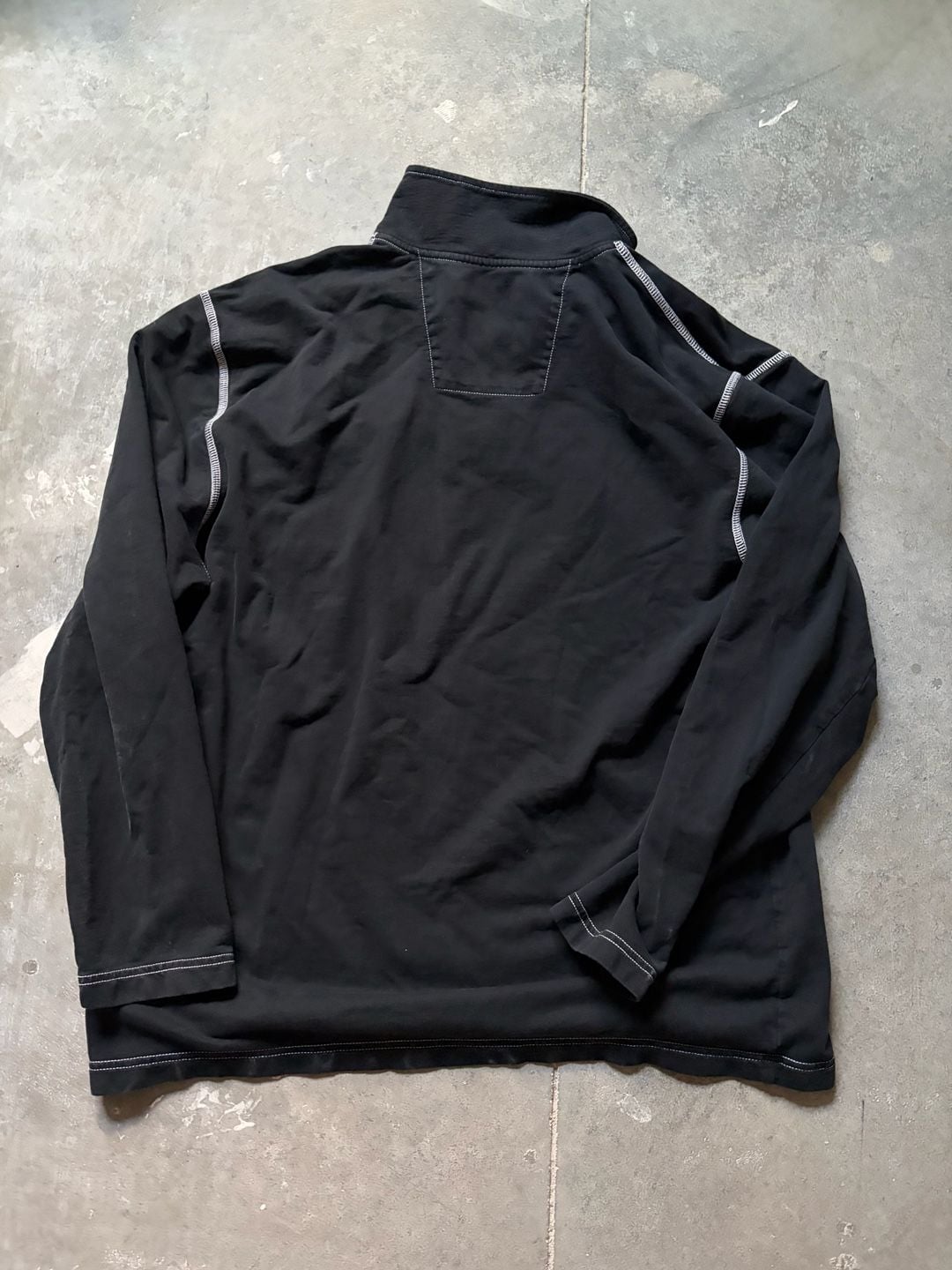 Nautica 1/4 Zip Pullover Size XL Black Cotton Contrast Stitching 4
