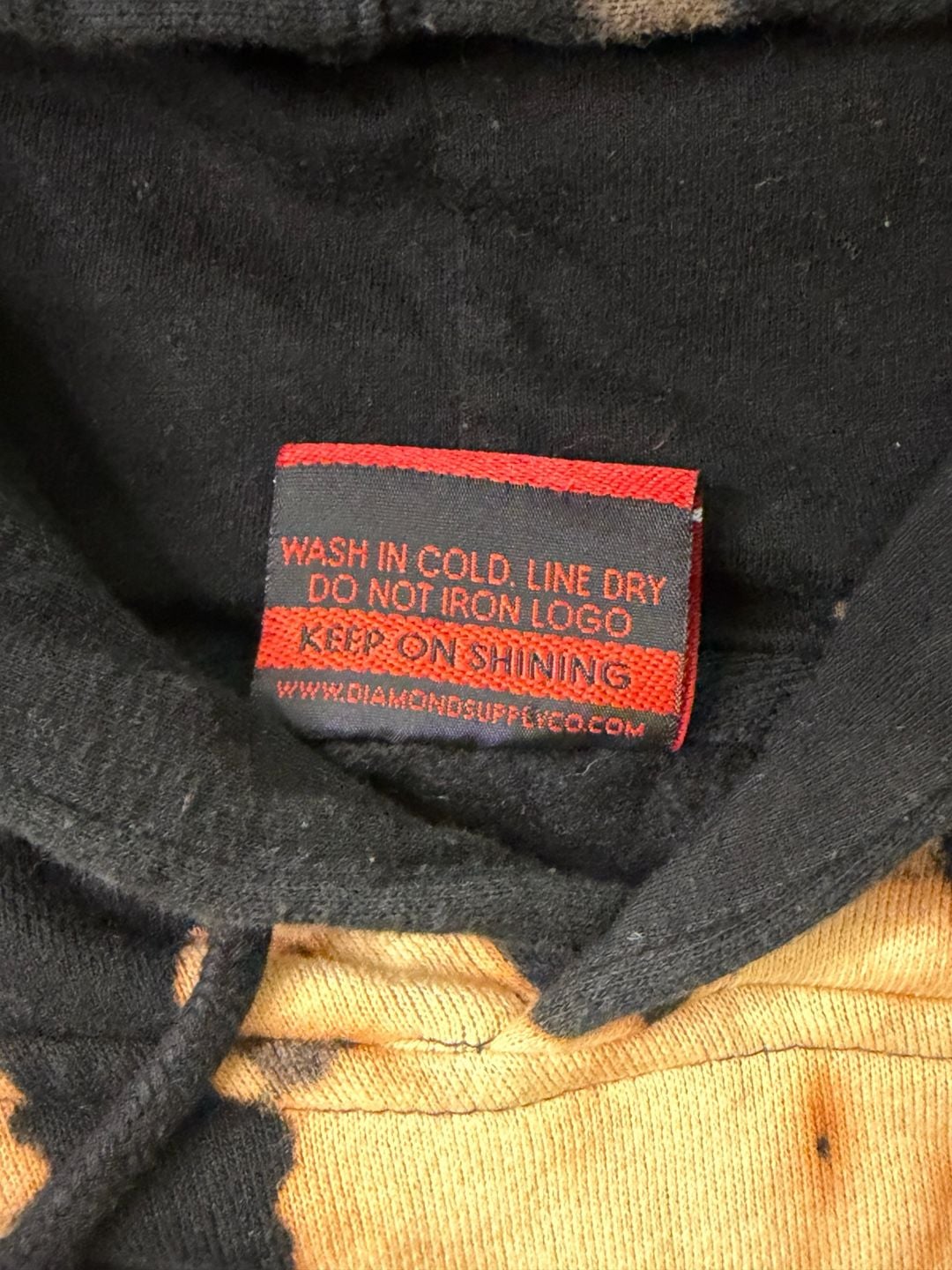 Y2K Diamond Supply Co Bleach Tie Dye Hoodie Black Large 1/1 personalized! 6