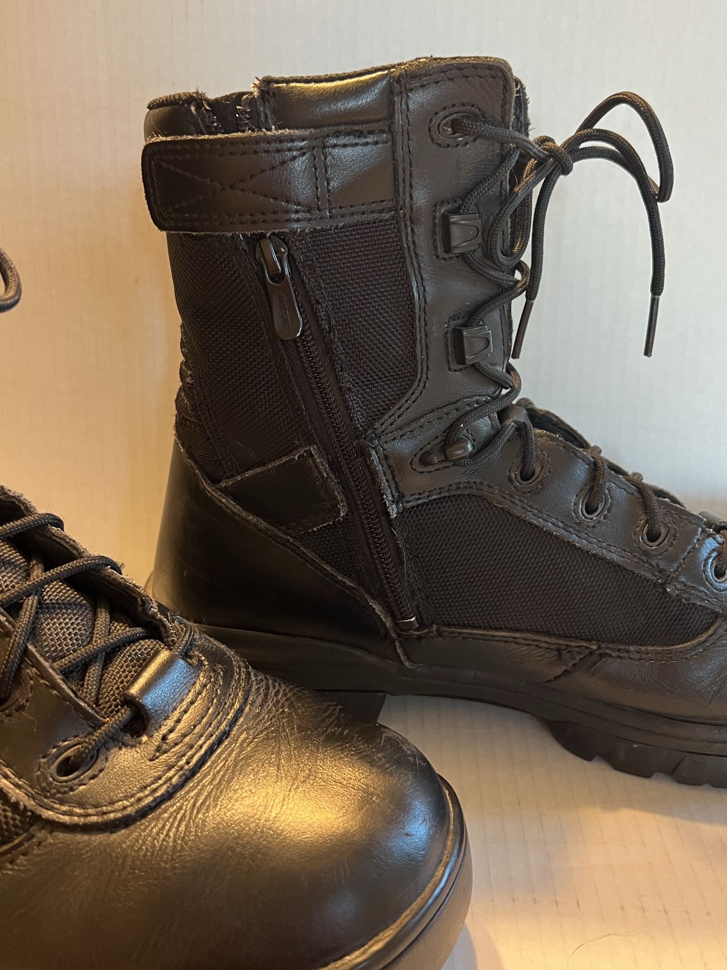 Bates Tactical Boots Size 11 Black Leather Side Zip 6
