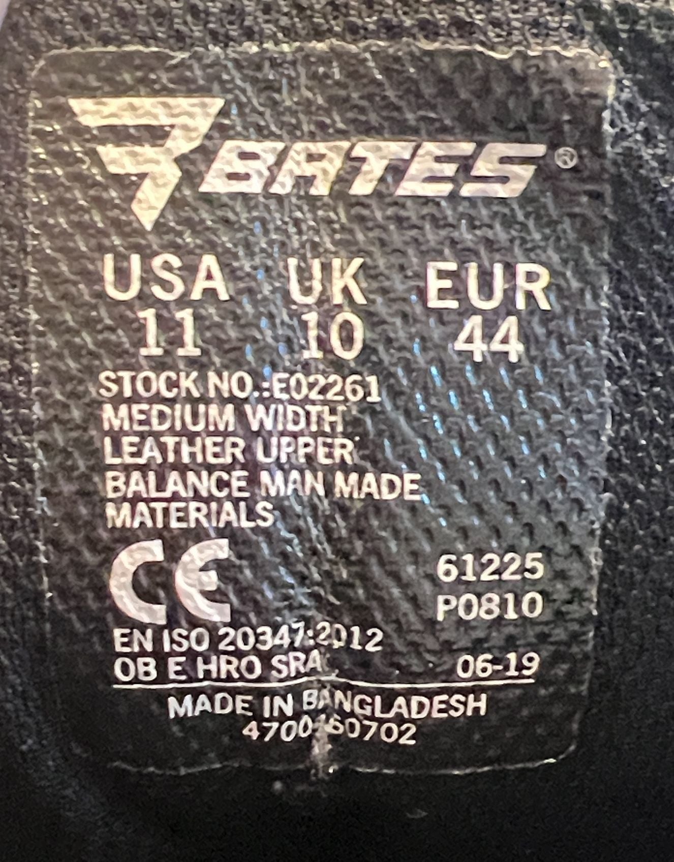 Bates Tactical Boots Size 11 Black Leather Side Zip 7