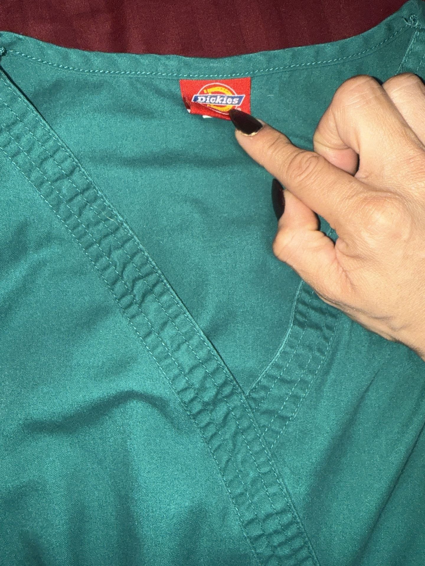 Dickies V-Neck Scrub Top Green 3