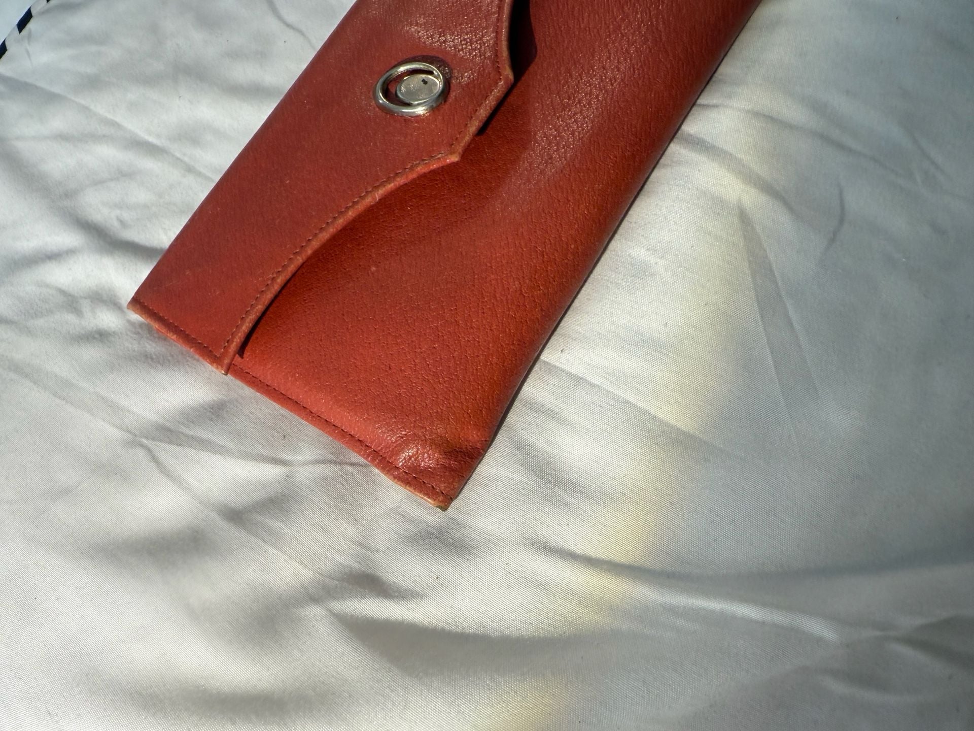 Red Leather Wallet Clutch 3