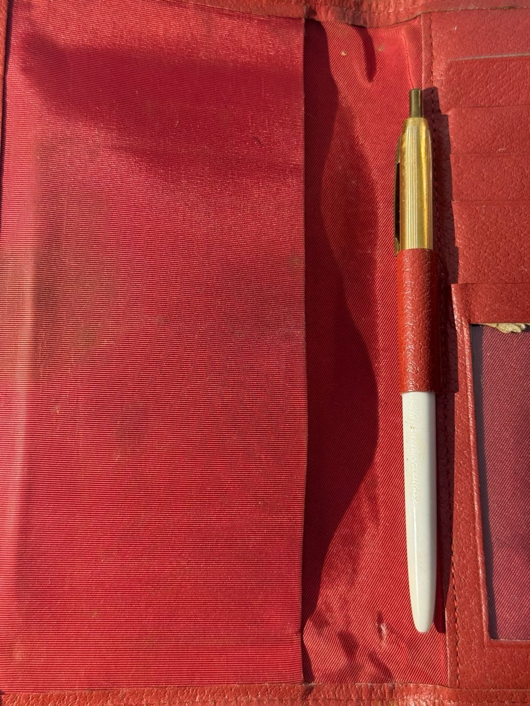 Red Leather Wallet Clutch 7