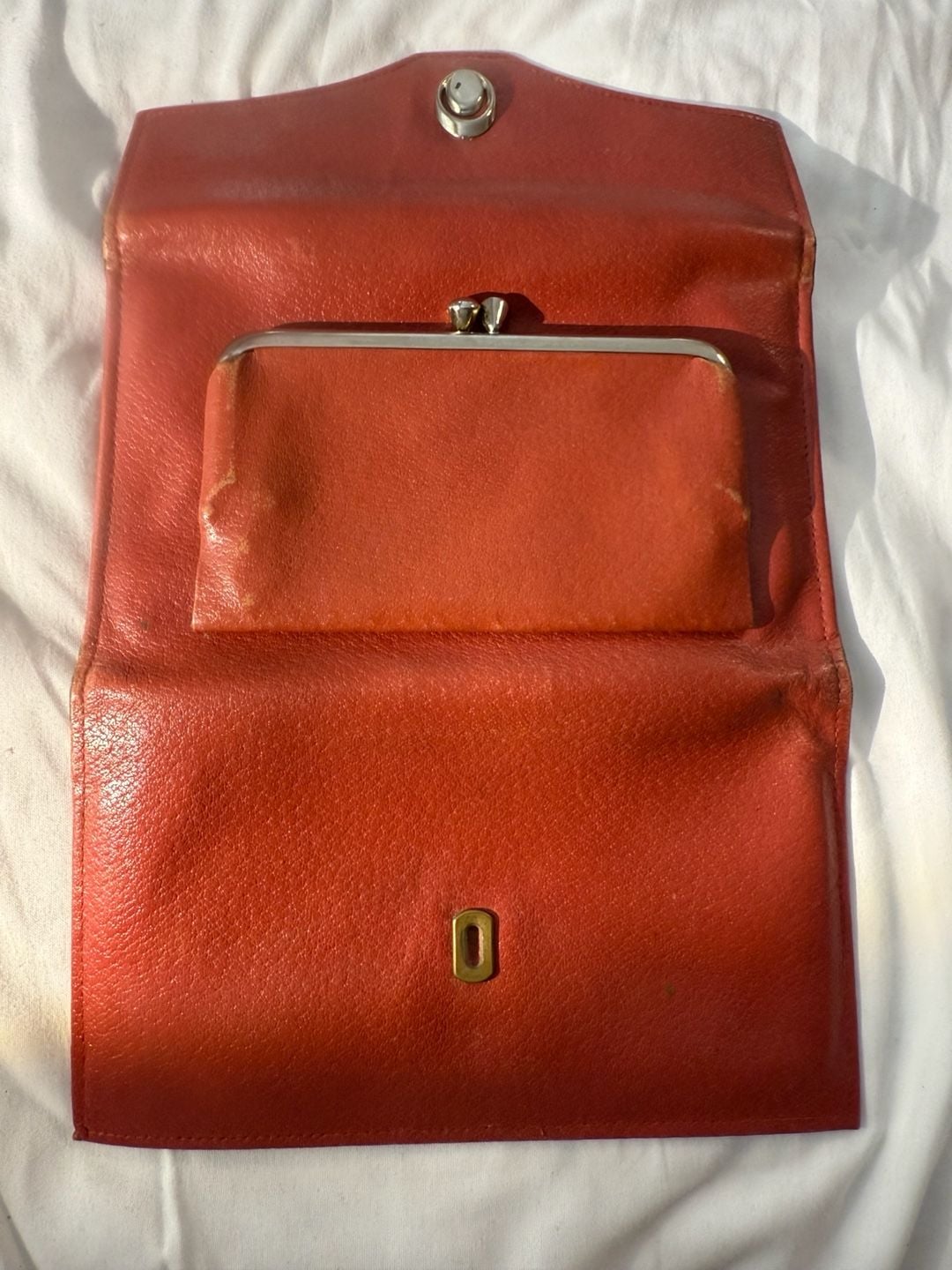 Red Leather Wallet Clutch 10