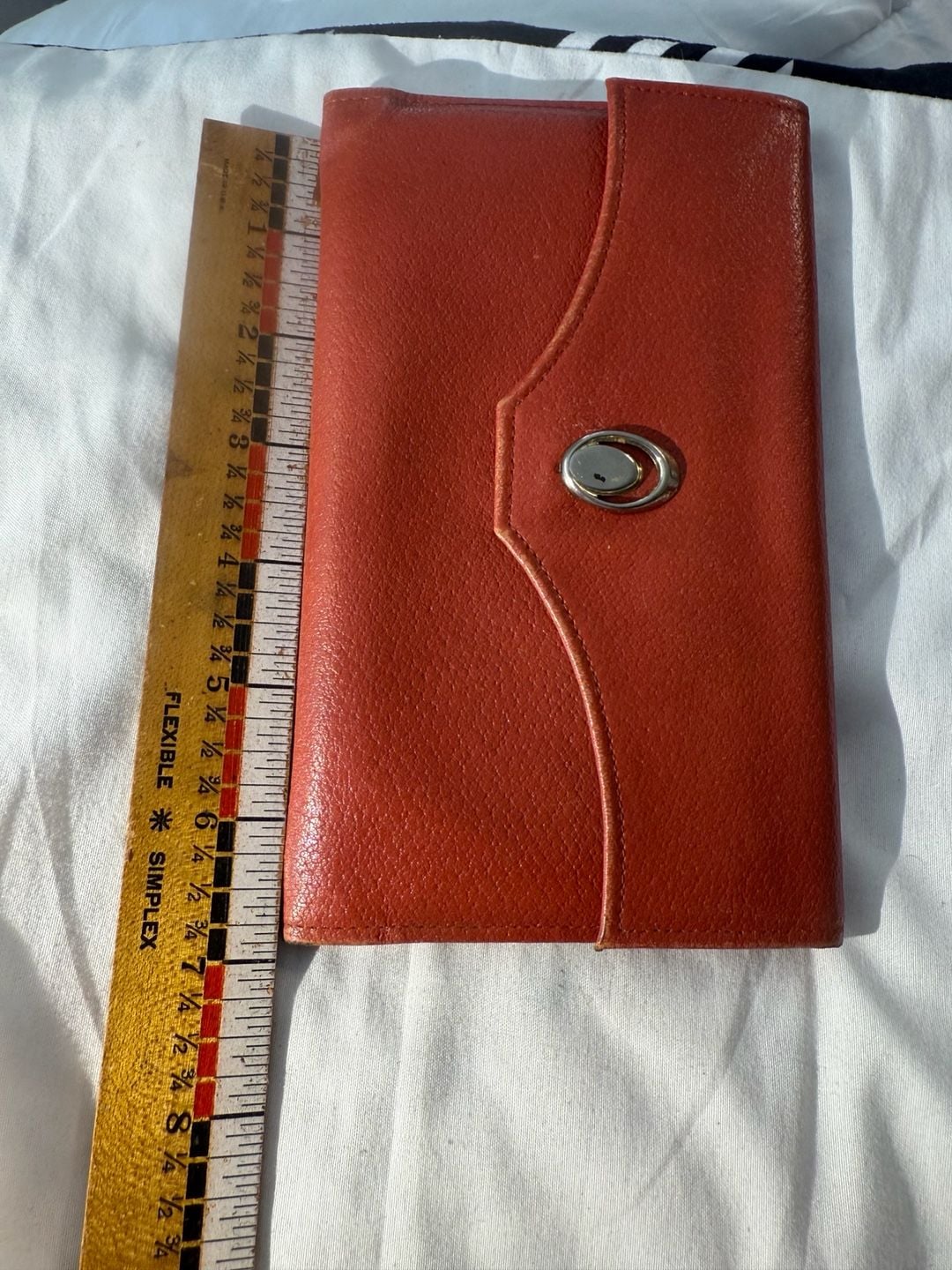 Red Leather Wallet Clutch 14