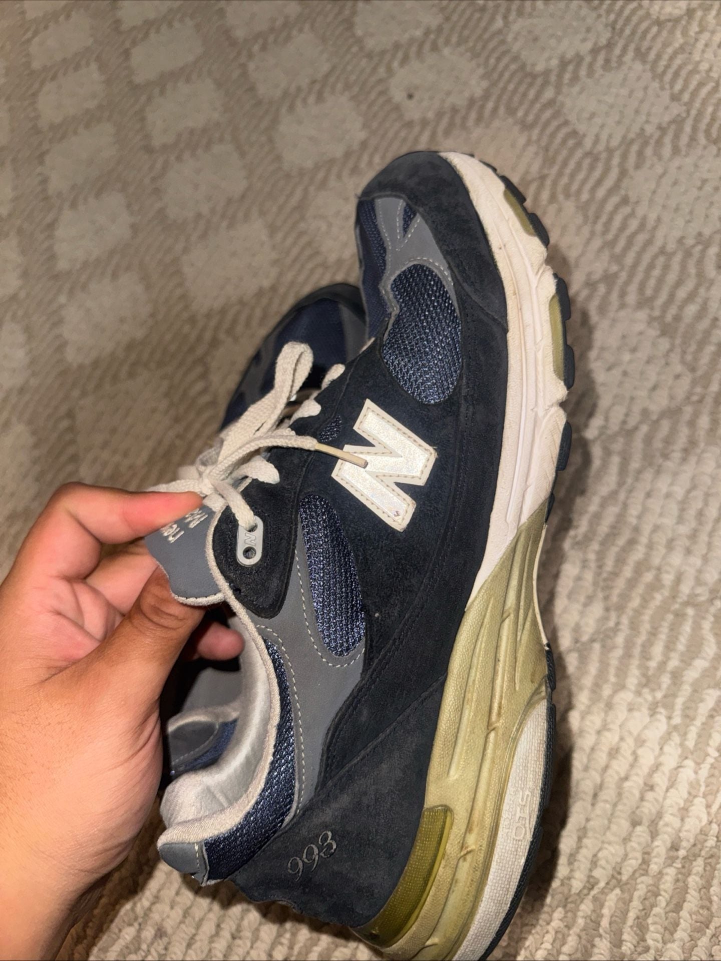 New Balance 993 Made in USA Navy Blue Sneakers 6