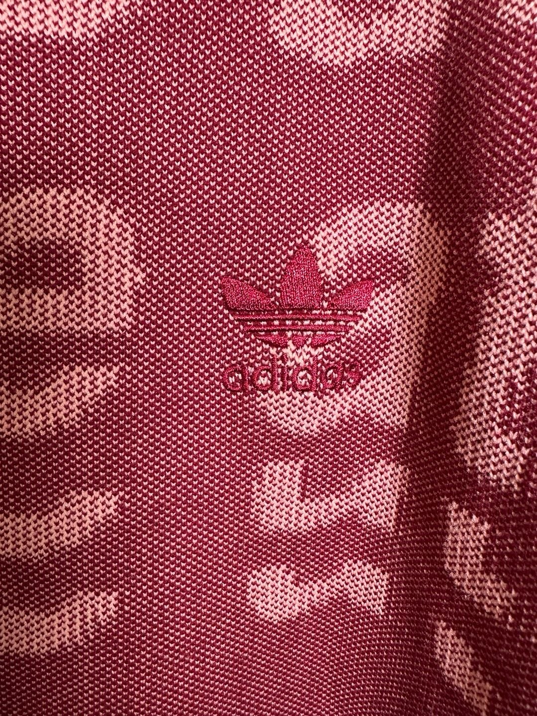 Adidas Practice Attitude Knit Tee Size XL Burgundy Oversized Graphic 4