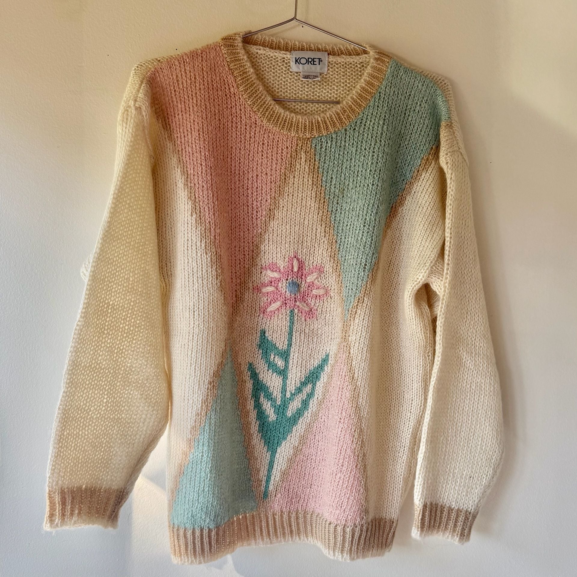 Vintage Pastel Floral Sweater 9