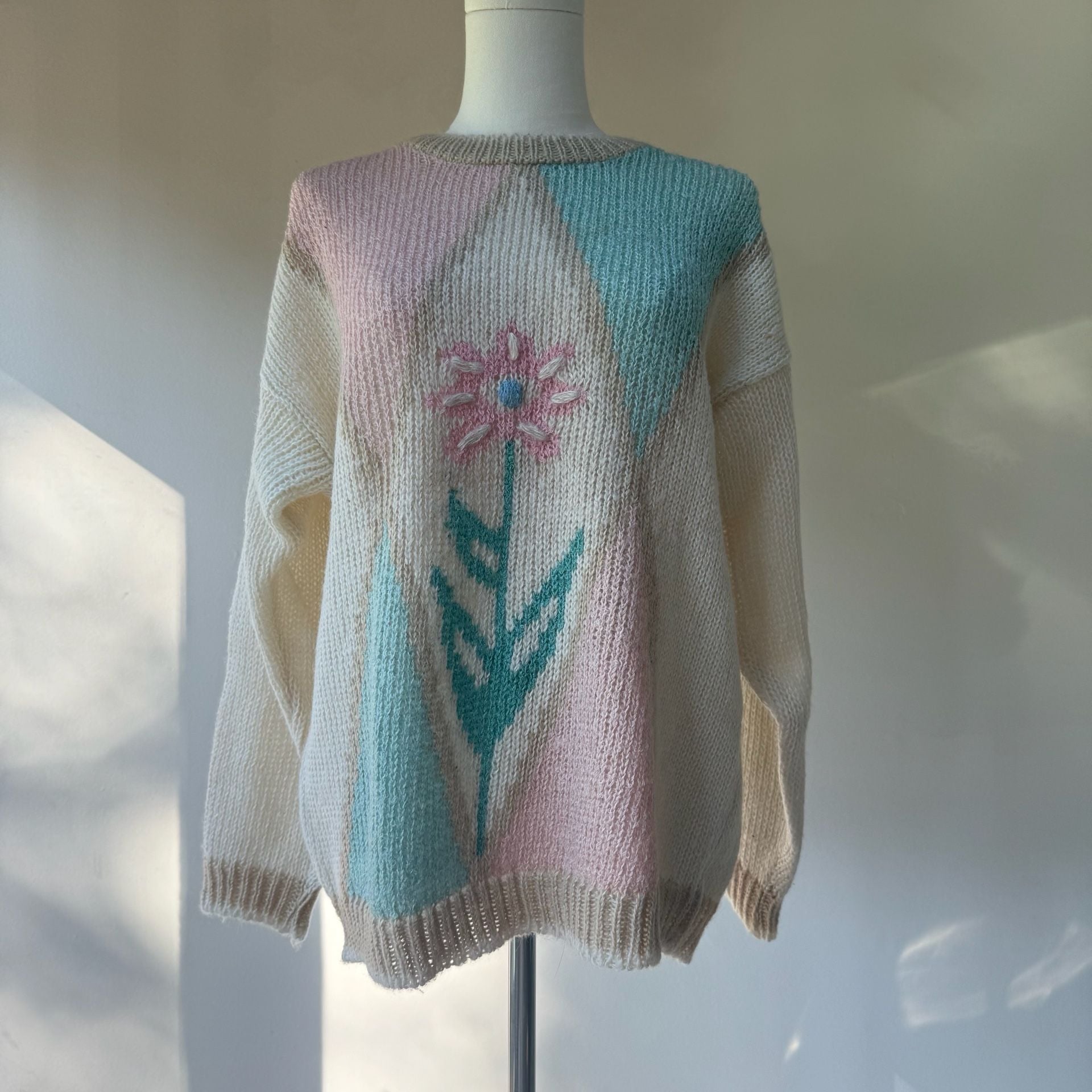Vintage Pastel Floral Sweater 10
