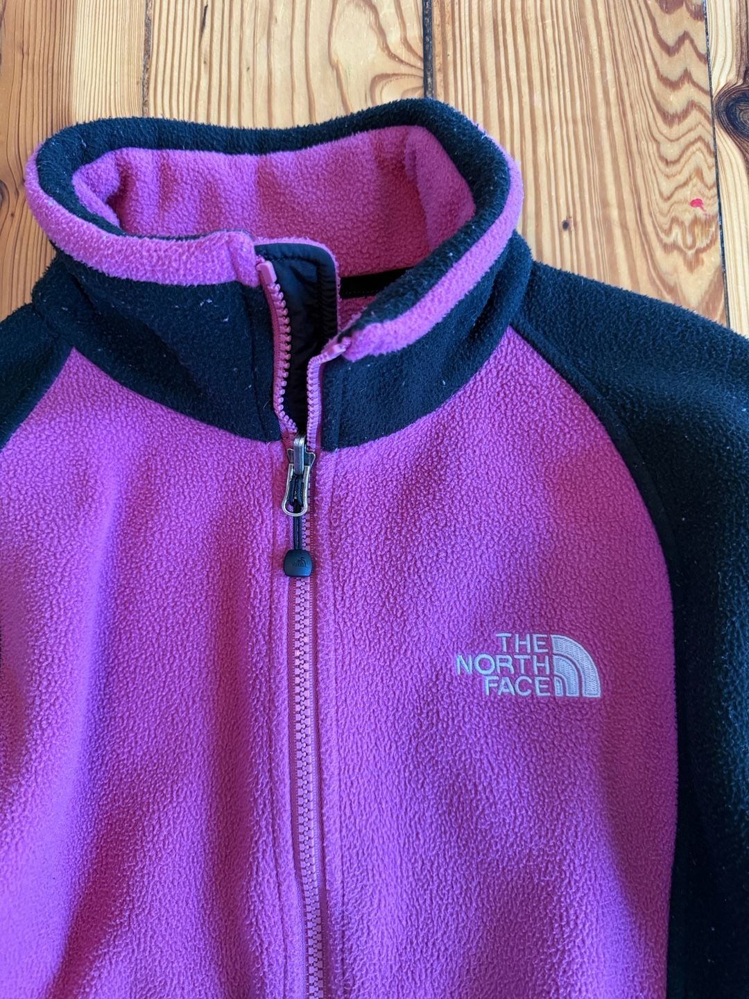 The North Face Fleece Jacket Size M Pink Black Full Zip 3