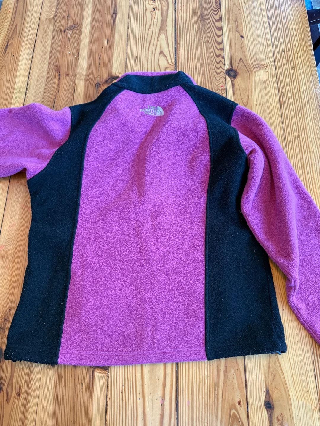 The North Face Fleece Jacket Size M Pink Black Full Zip 4