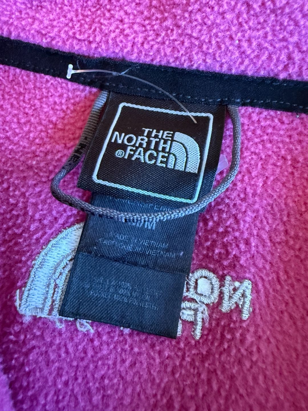 The North Face Fleece Jacket Size M Pink Black Full Zip 5