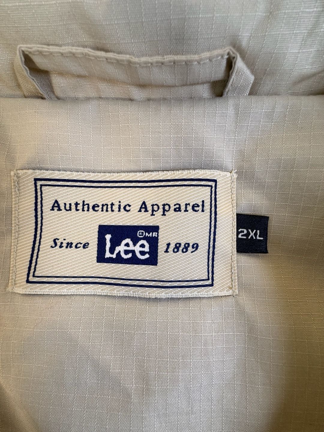 Lee Authentic Apparel Jacket Size 2XL Tan Ripstop Para Embroidered 4