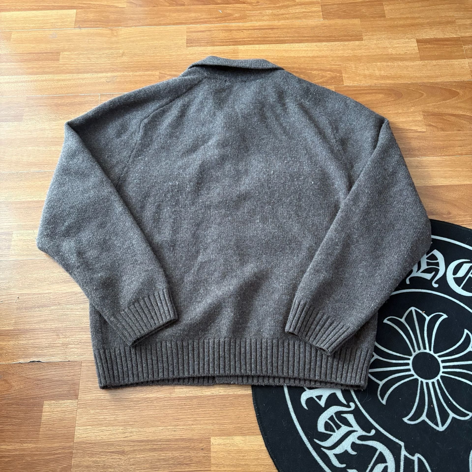 Uniqlo U Wool Cardigan Jacket Size M Brown 5