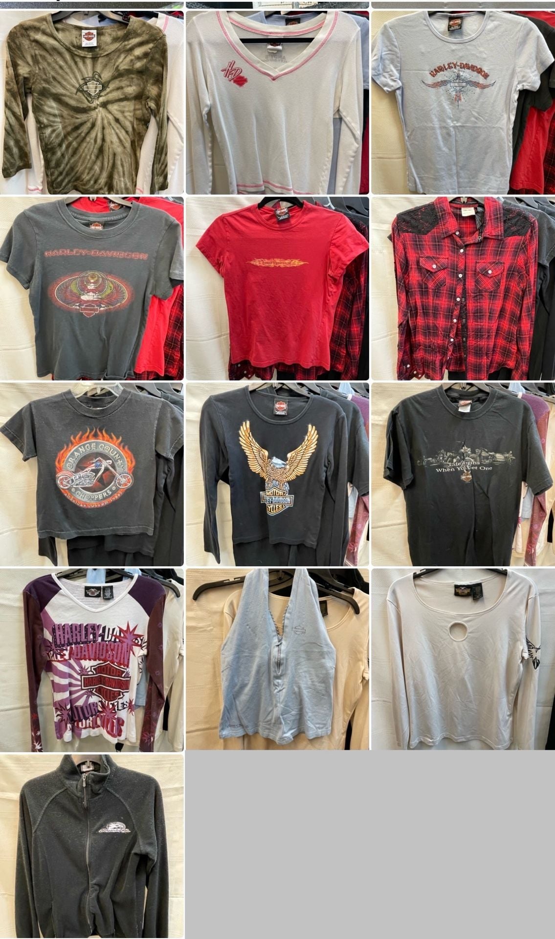 Vintage Women’s Baby Tee Y2K Harley Davidson Graphic T-Shirt Size M Medium 8-10 1