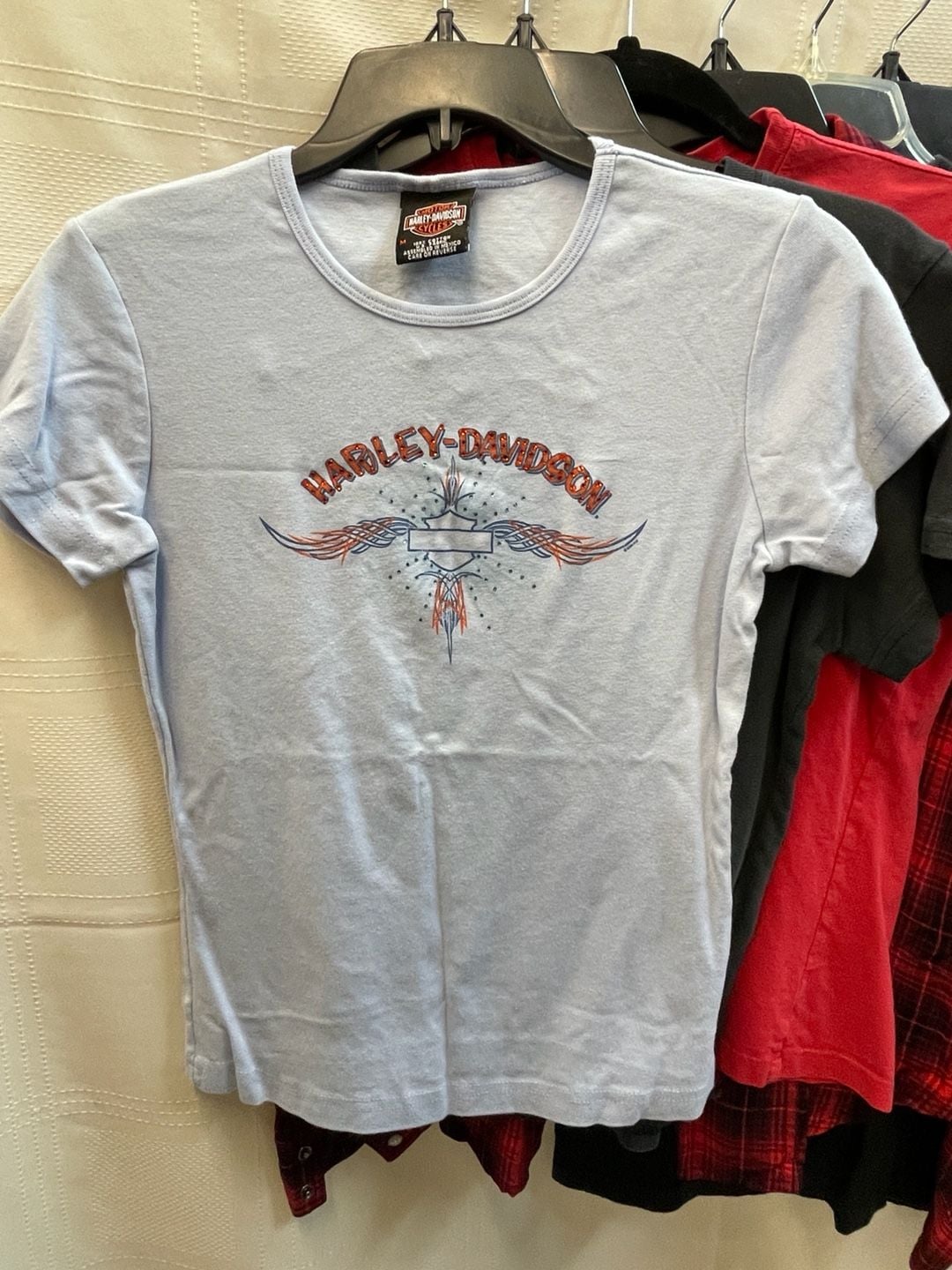 Vintage Women’s Baby Tee Y2K Harley Davidson Graphic T-Shirt Size M Medium 8-10 6