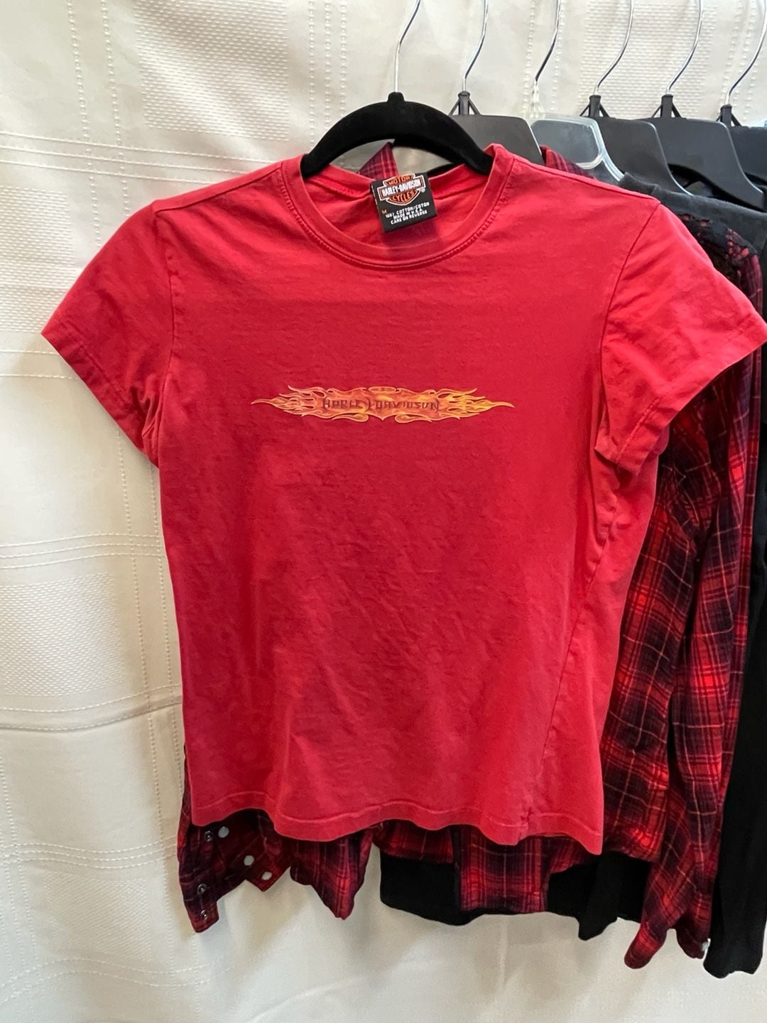 Vintage Women’s Baby Tee Y2K Harley Davidson Graphic T-Shirt Size M Medium 8-10 8