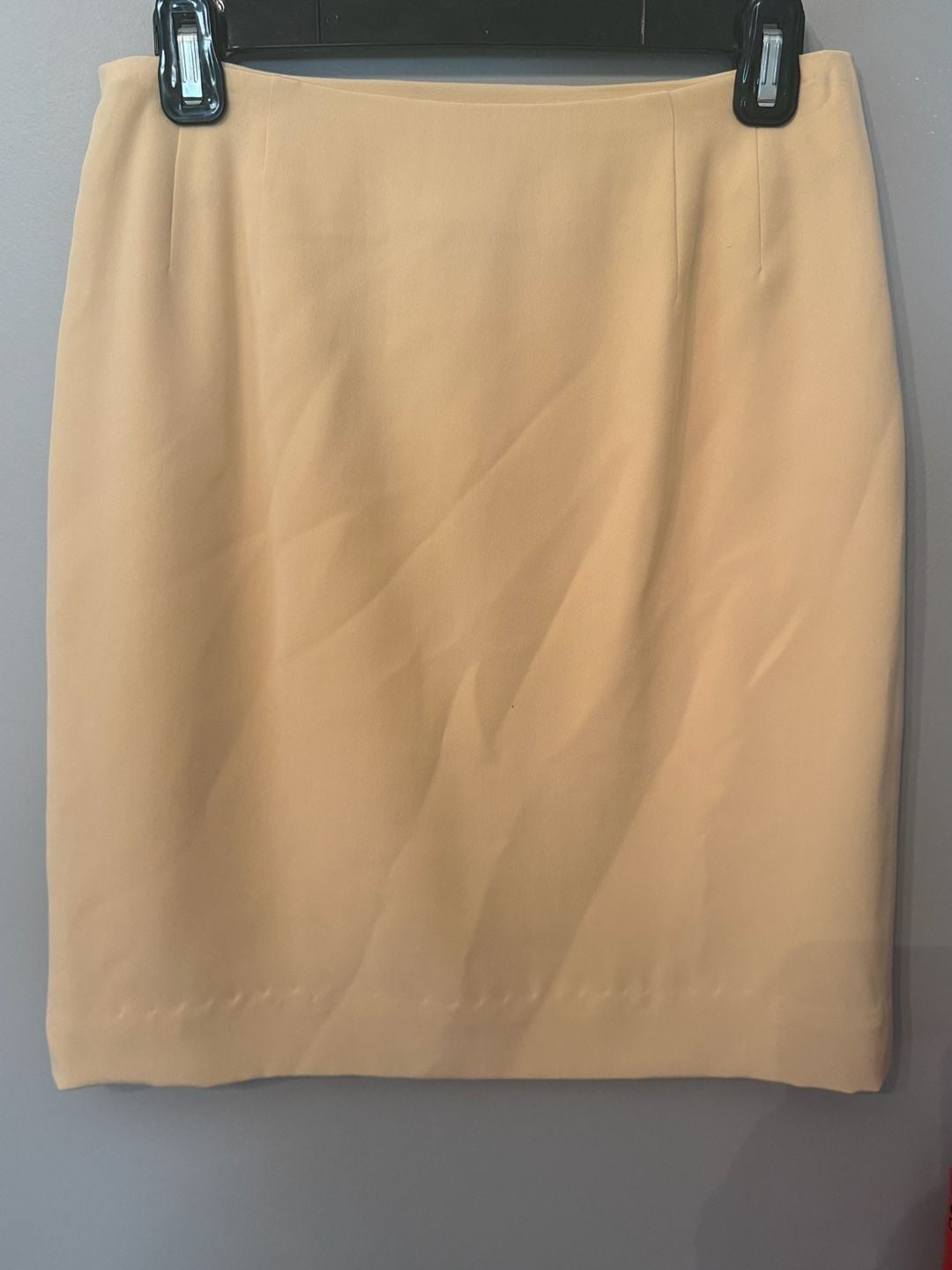 Liz Claiborne Silk Pencil Skirt Size 8 Yellow 3