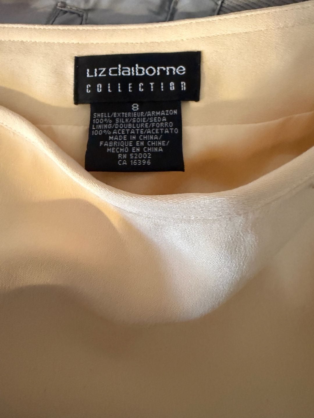 Liz Claiborne Silk Pencil Skirt Size 8 Yellow 4