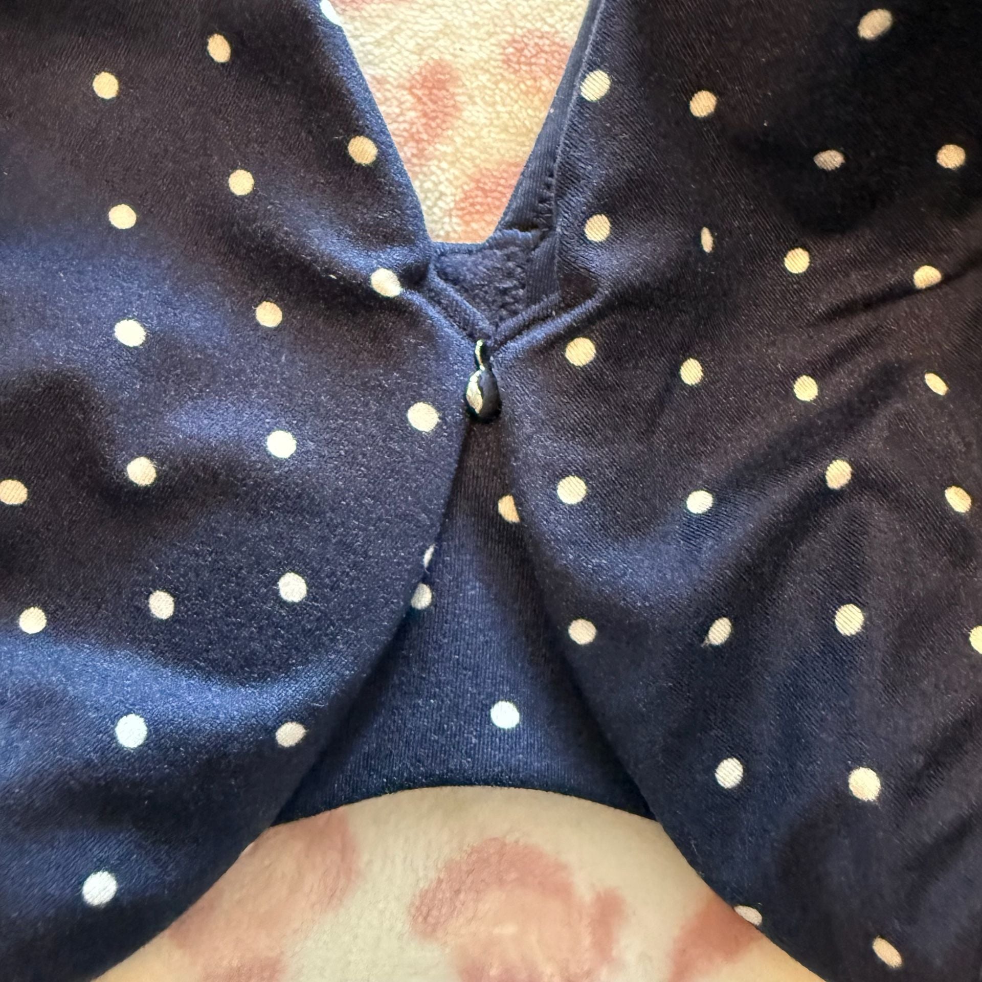 Cacique Polka Dot Bra Size 42C Navy Blue 4