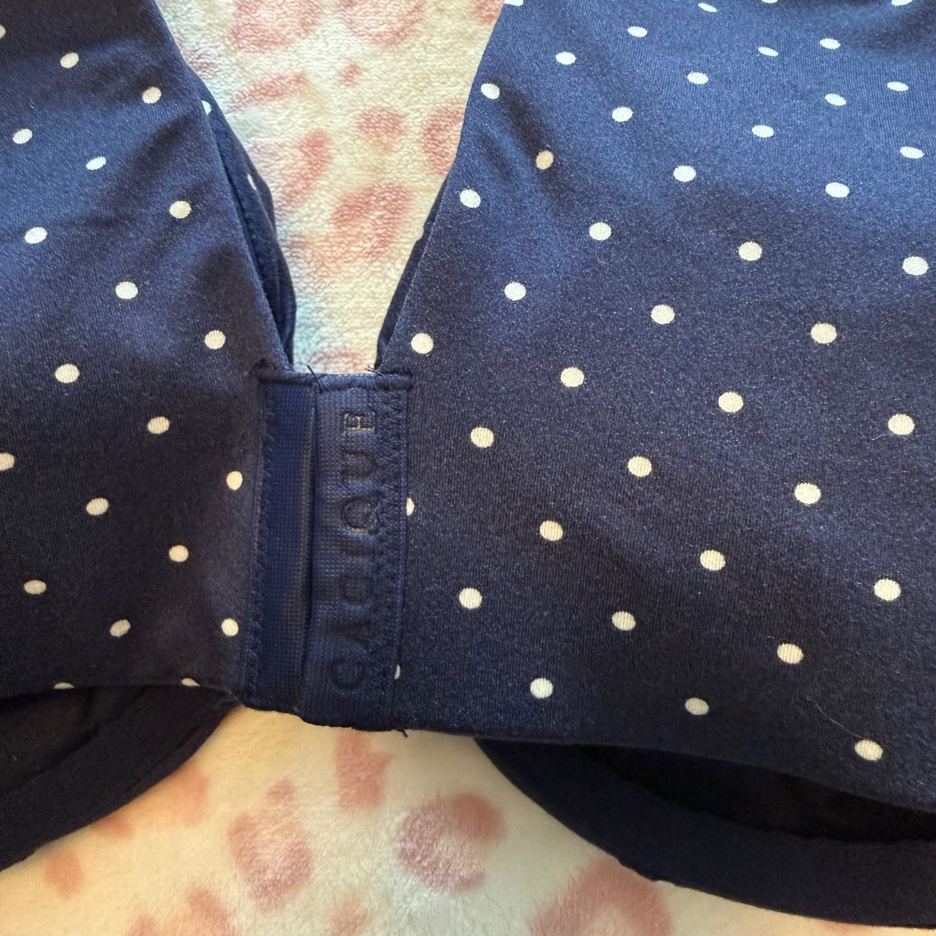 Cacique Polka Dot Bra Size 42C Navy Blue 6