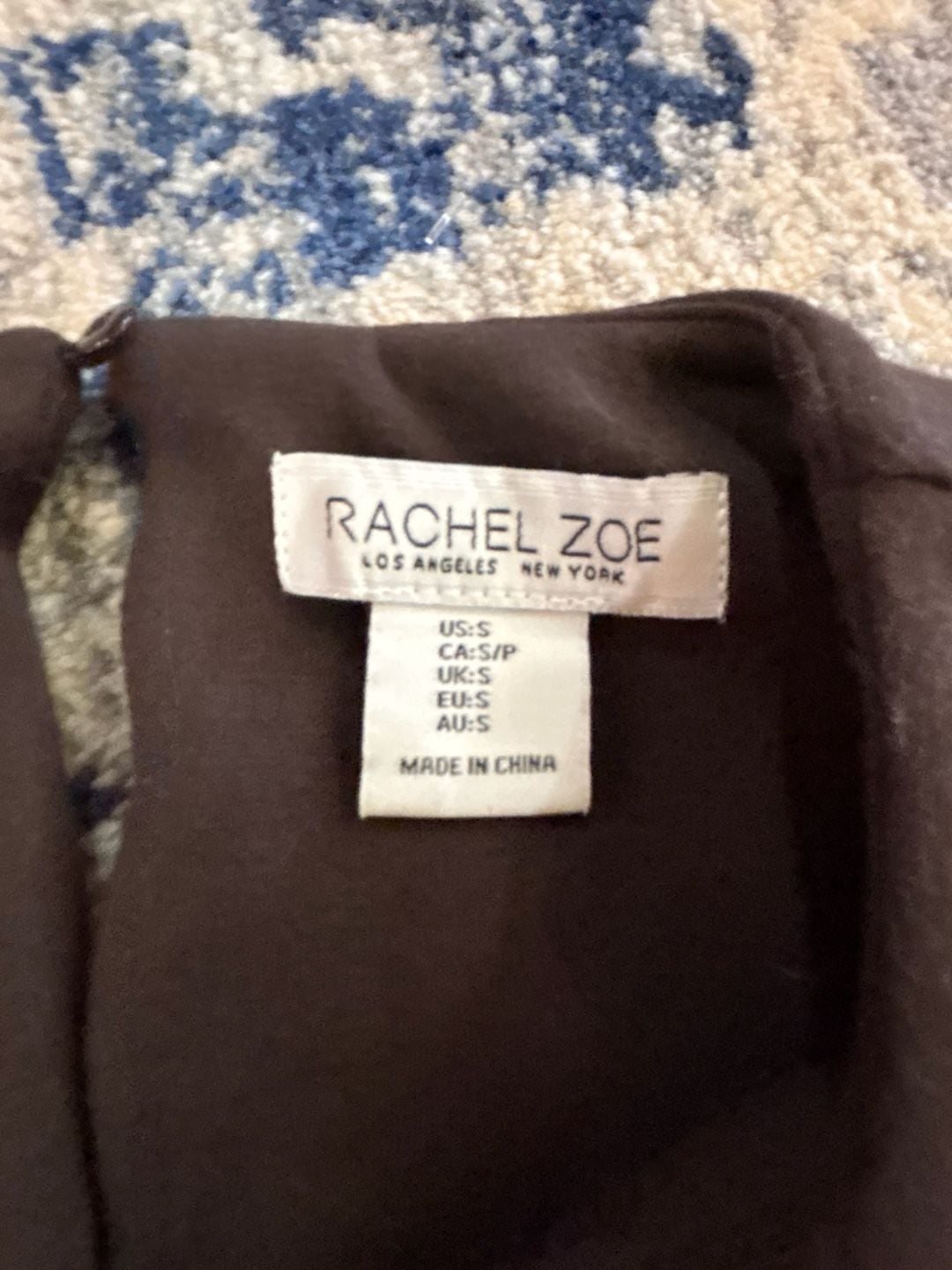 Rachel Zoe Dress Size S Brown Sleeveless Gold Ring Belt 3