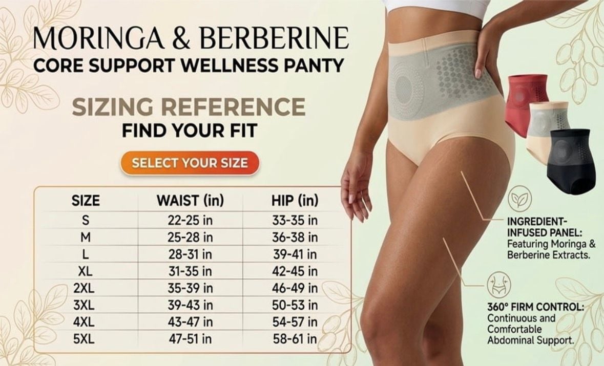 Moringa & Berberine Core Support Wellness Panty New 3 pack 2