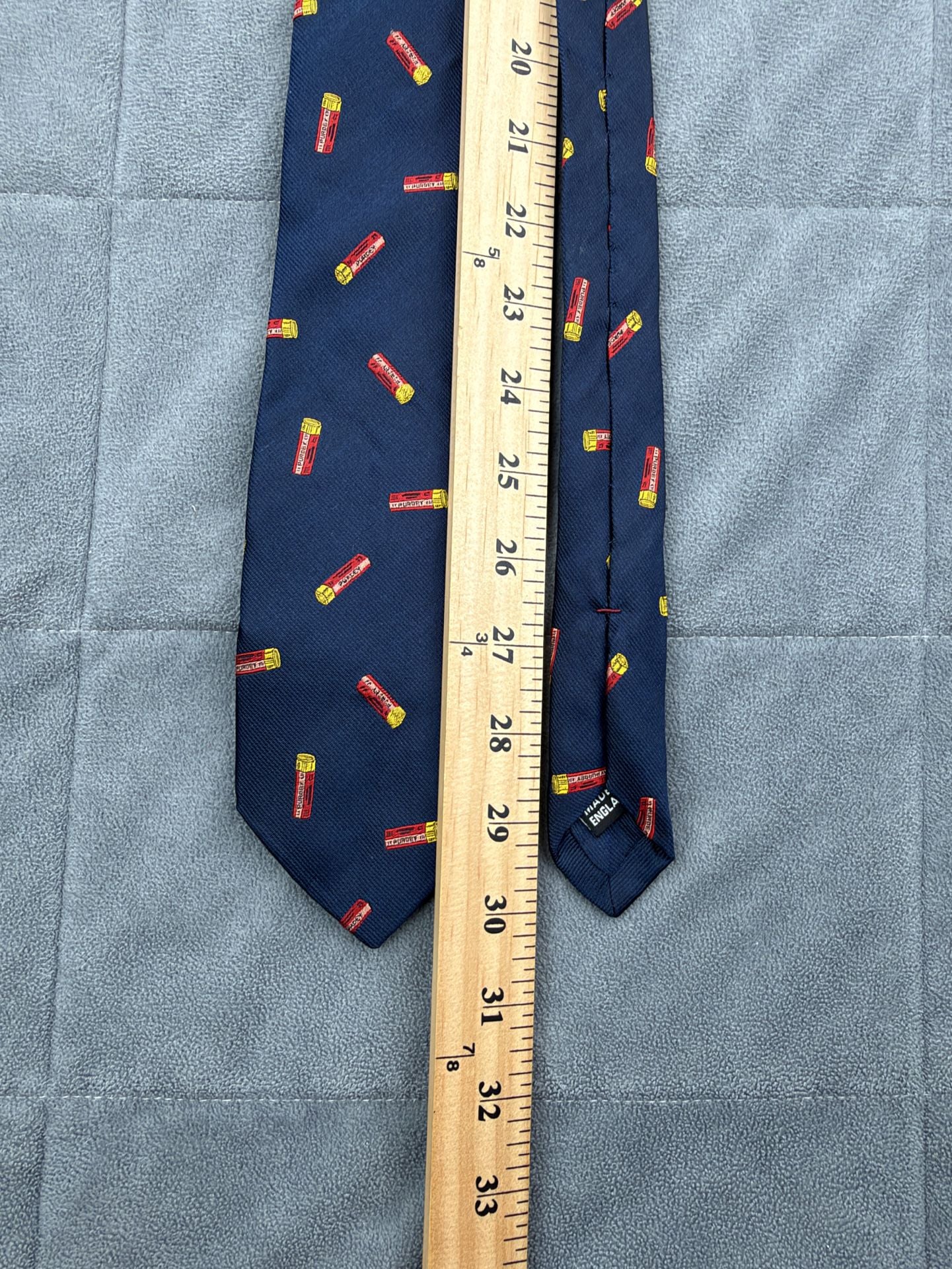 Purdey London 1814 Tumbling Cartridges Silk Tie Navy New With Tags 7