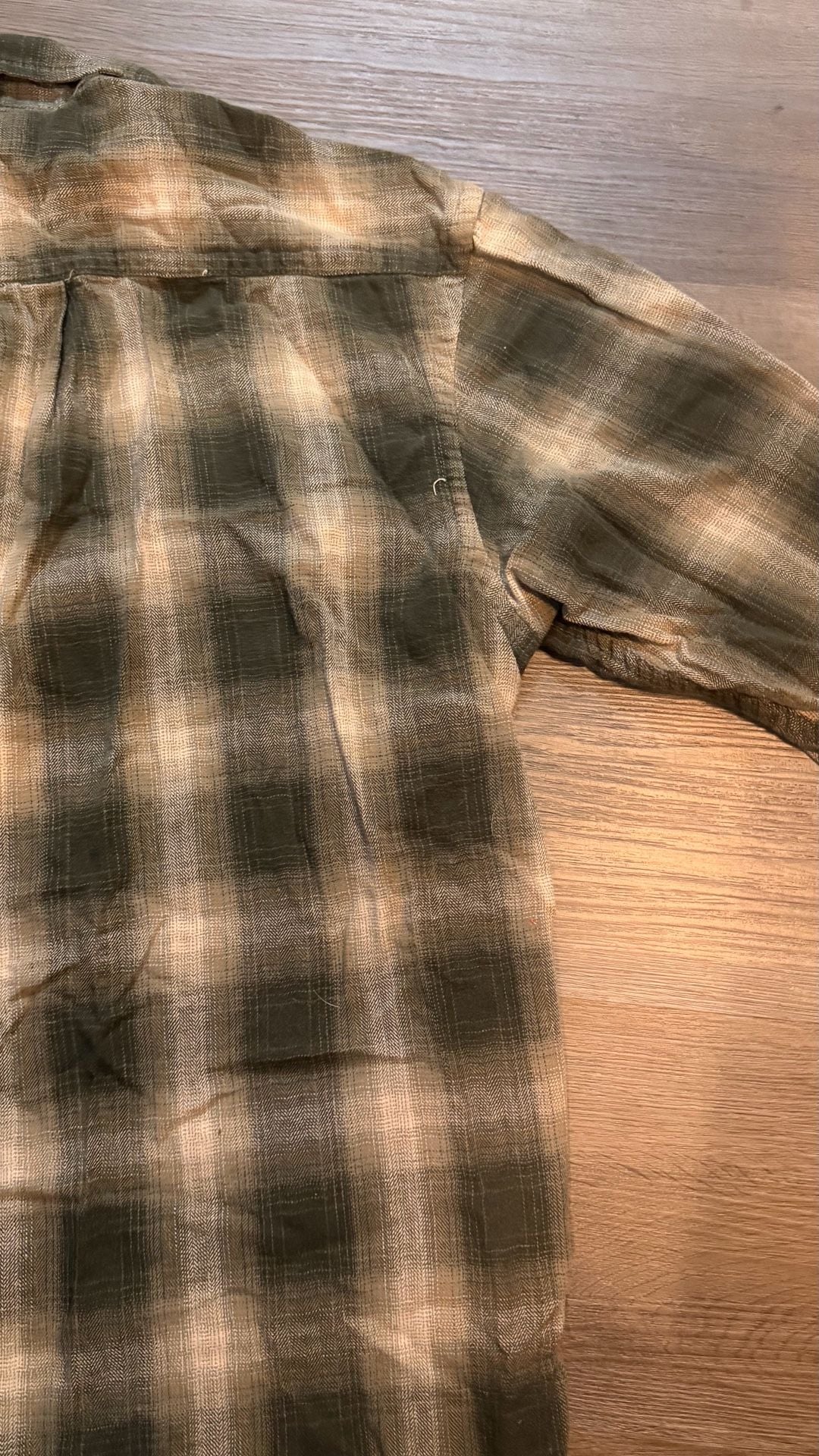 G.H. Bass & Co. Earth Plaid Flannel Shirt Size L Green Cotton 8