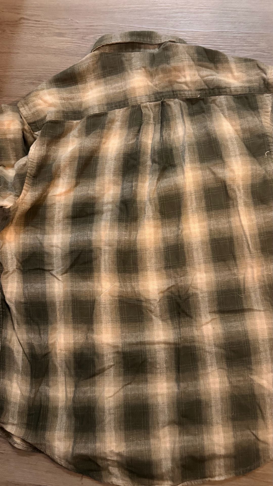 G.H. Bass & Co. Earth Plaid Flannel Shirt Size L Green Cotton 9