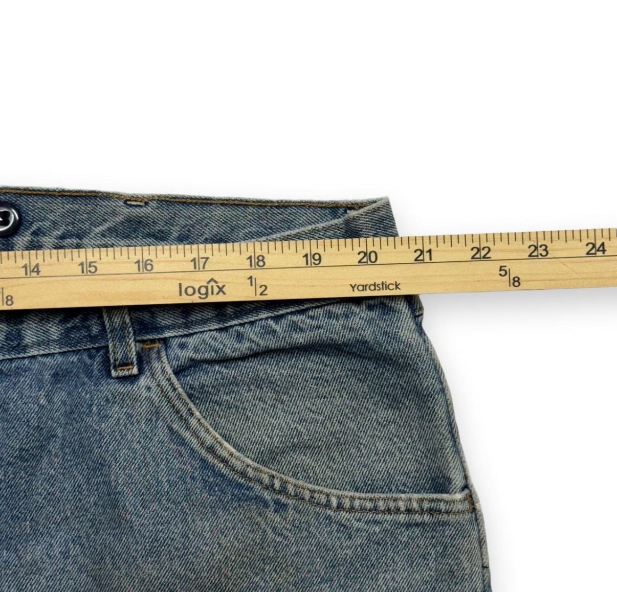 Wrangler Pro Gear Jeans 44x32 Blue Denim Brown Nylon Overlay Hunting Pants 5