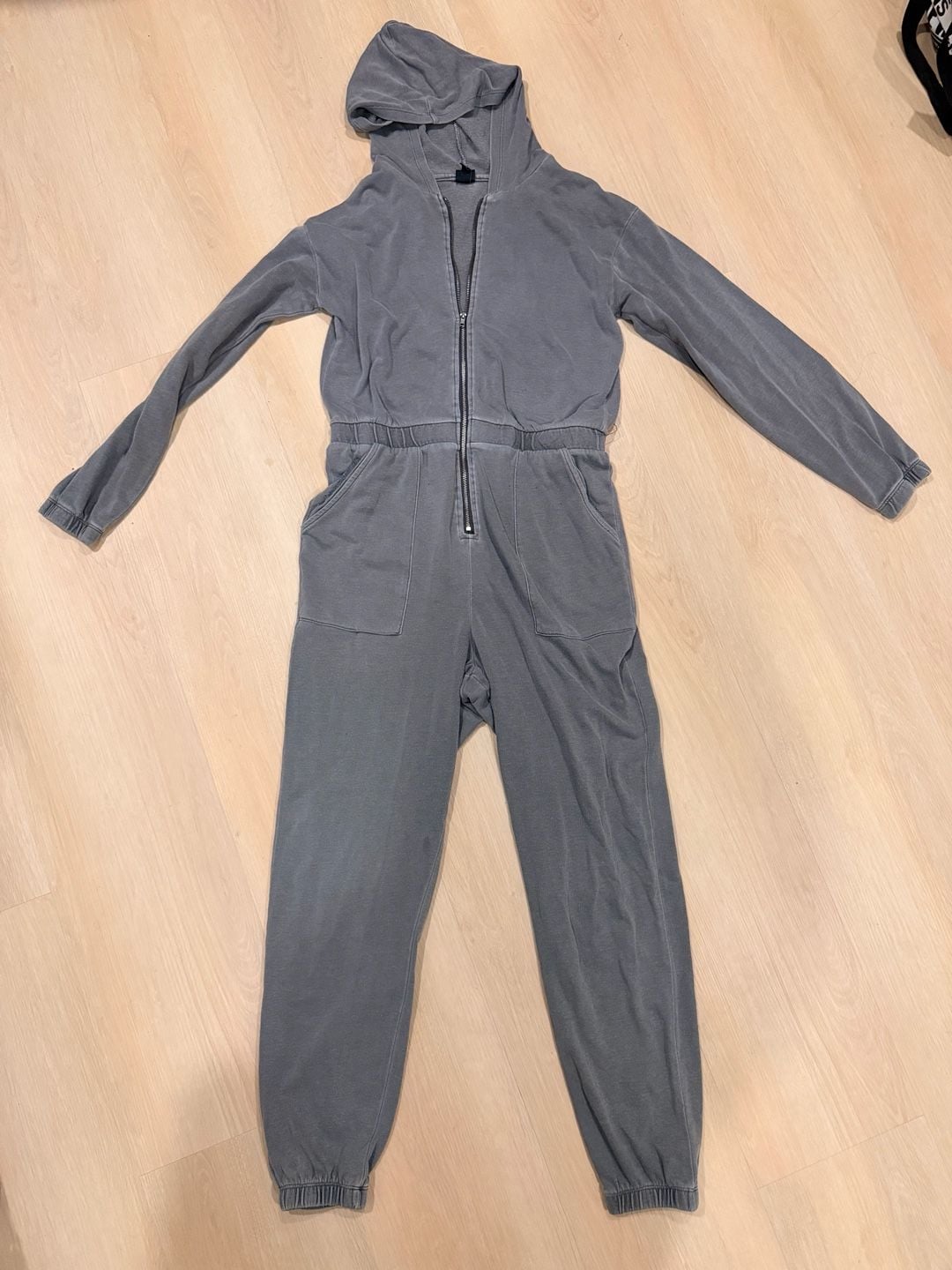 Art Class Hooded Jumpsuit Size XXL (18) Gray Zip Front 2