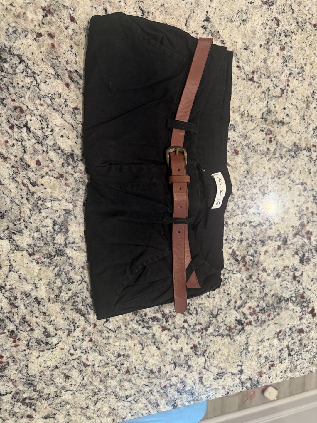 Active Usa Pants Size M Black With Belt 3