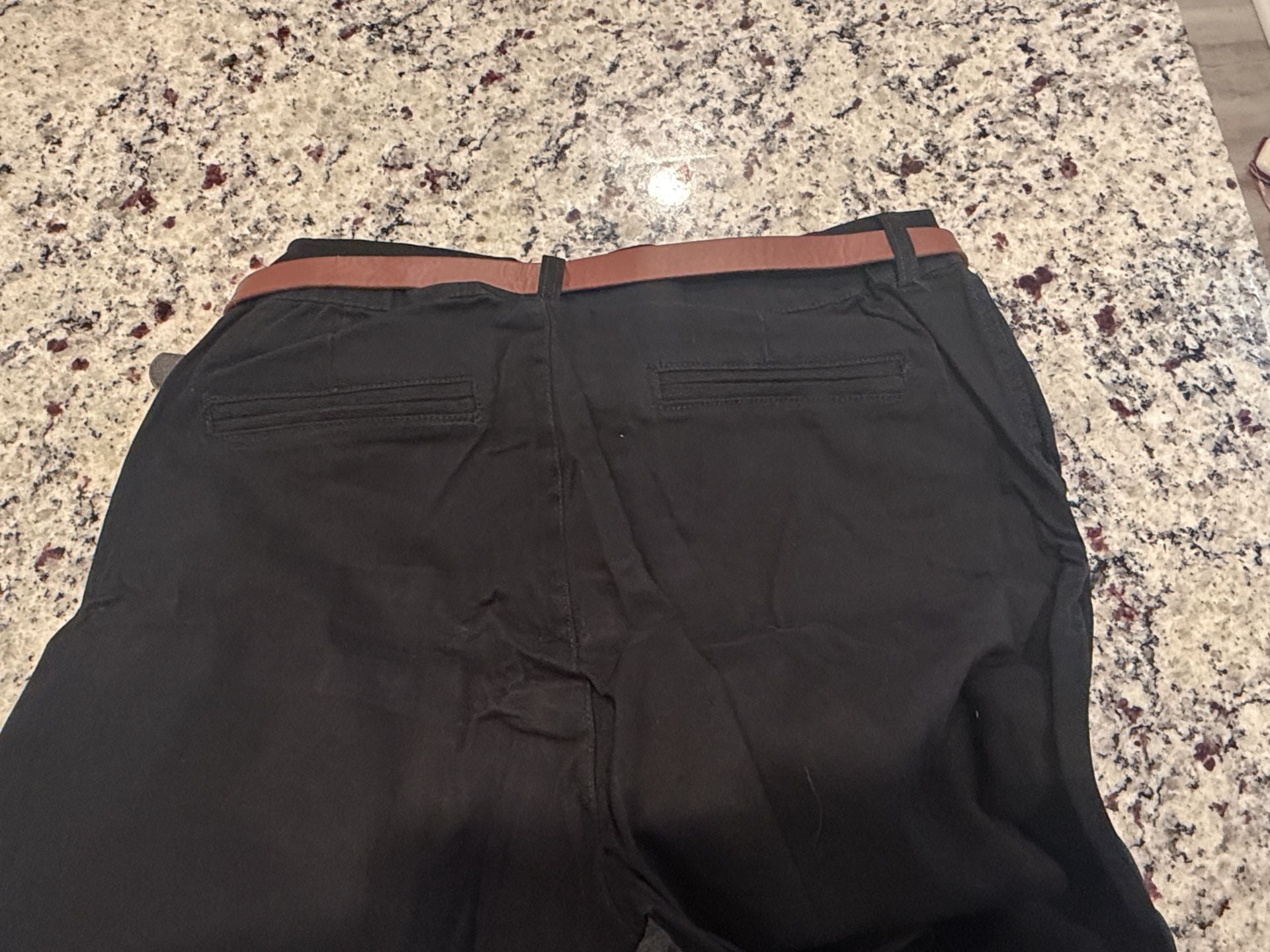 Active Usa Pants Size M Black With Belt 7