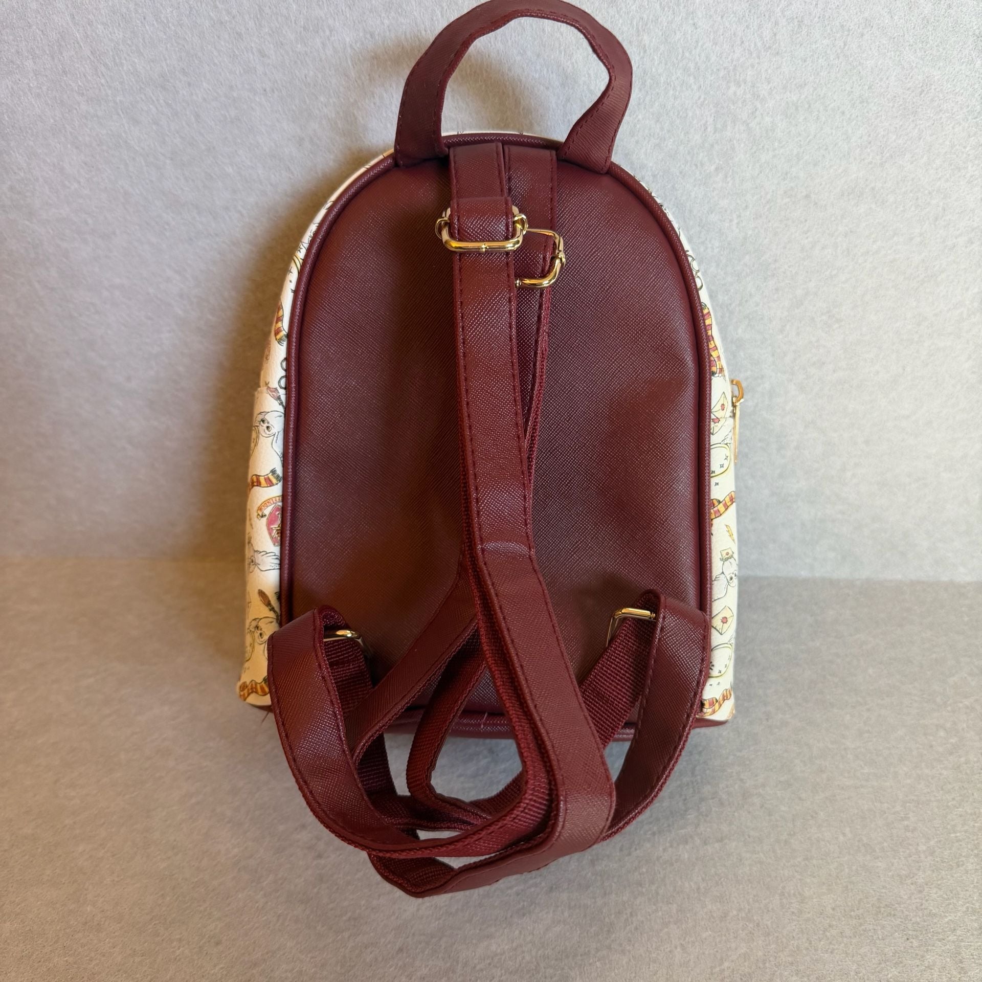 Harry Potter Gryffindor Hedwig Mini Backpack Cream Burgundy Cardholder Set 5