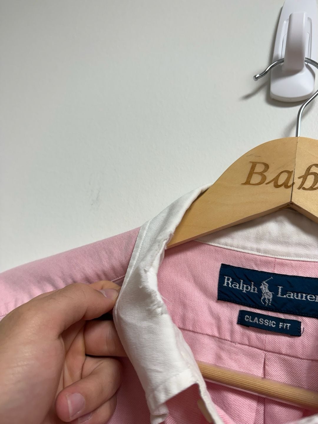 Ralph Lauren Classic Fit Oxford Shirt Size L Pink Cotton Button Down 9