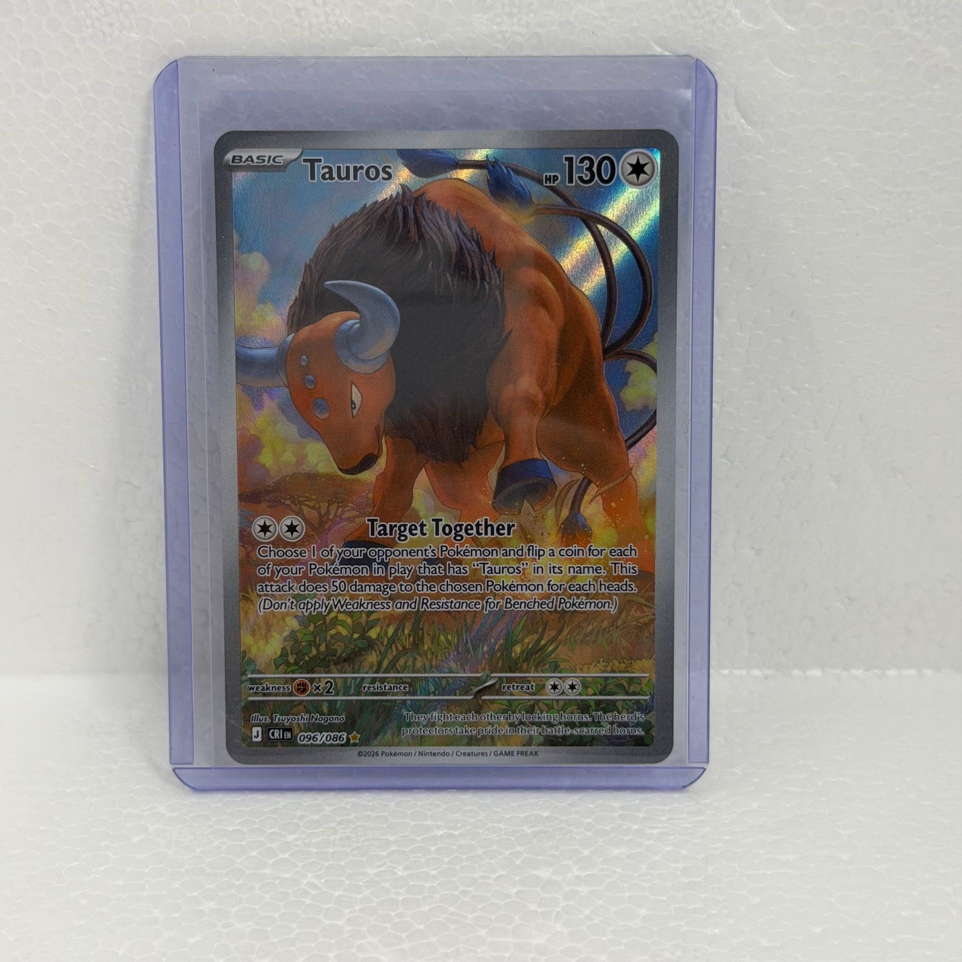 Pokemon Tauros 096/086 Holo Trading Card 1