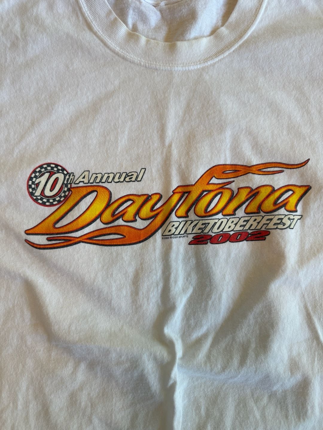 Ryder Sports Daytona Biketoberfest 2002 T-Shirt White Vintage 3