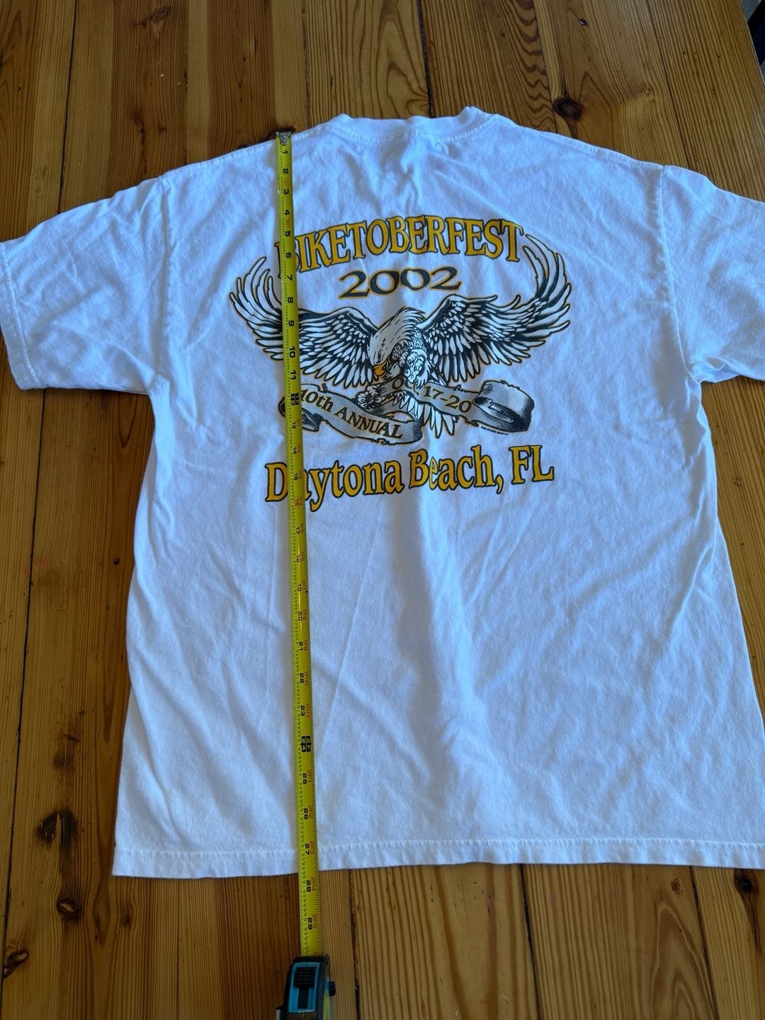 Ryder Sports Daytona Biketoberfest 2002 T-Shirt White Vintage 7