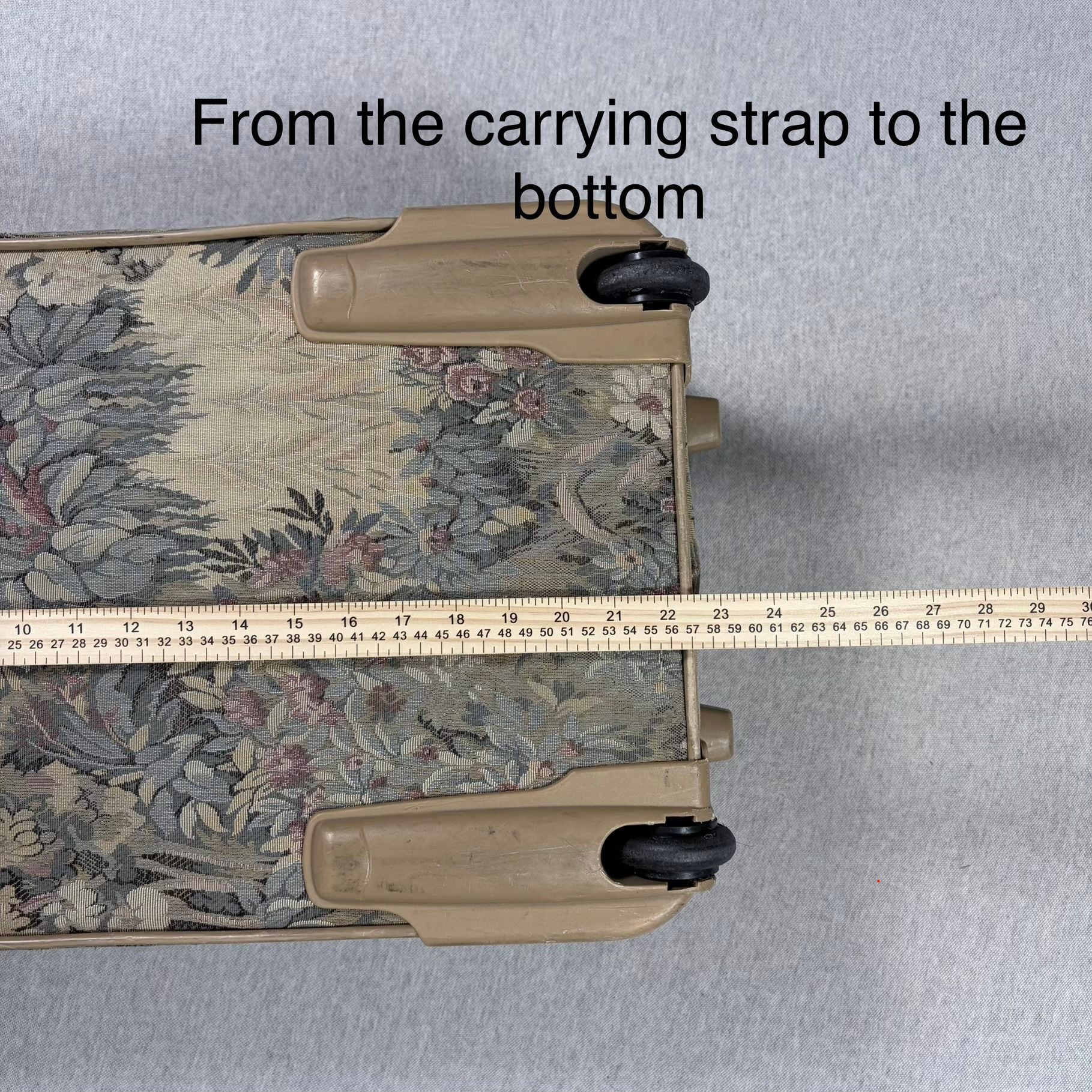 French Luggage Co Tapestry Suitcase Floral Wheeled Upright Luggage Bag 10