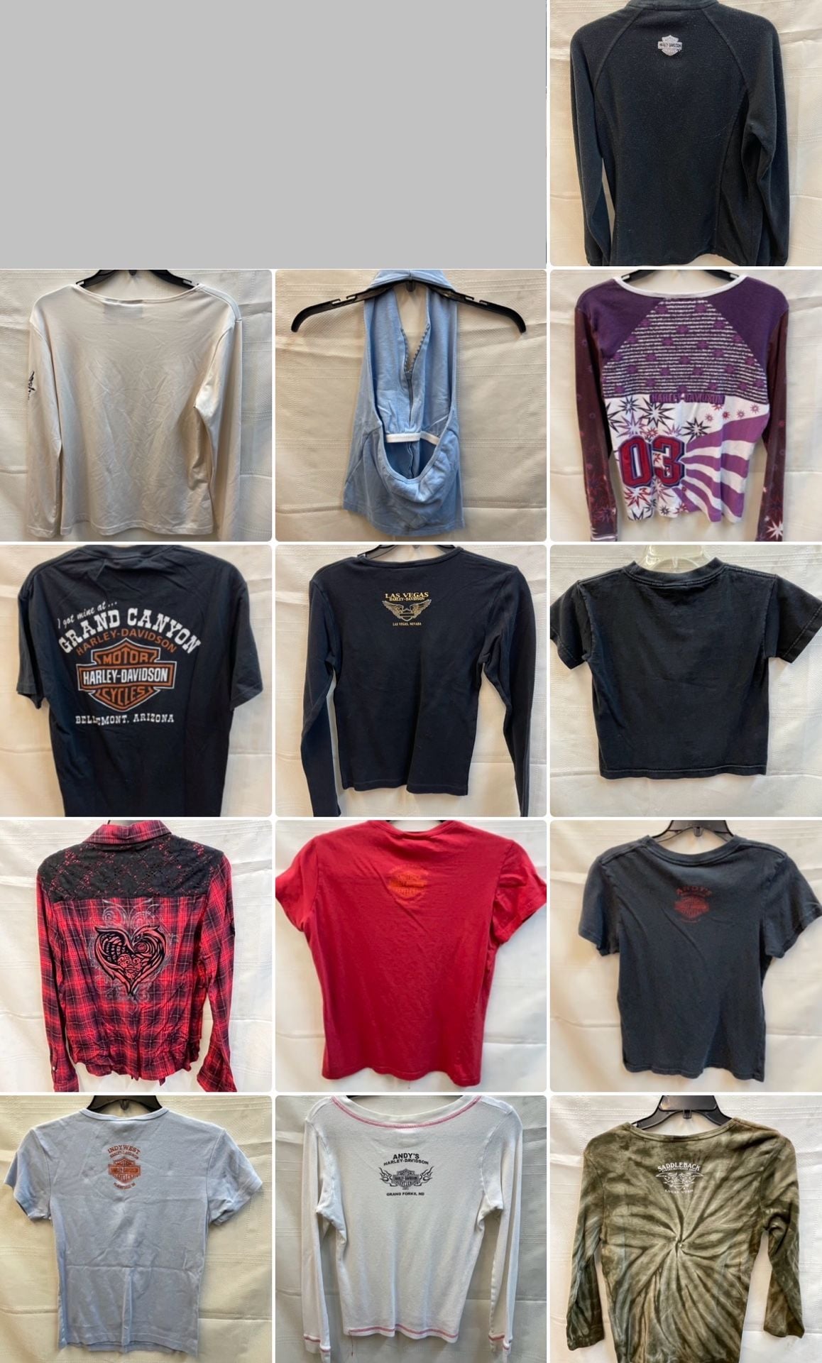 Vintage Women’s Baby Tee Y2K Harley Davidson Graphic T-Shirt Size M Medium 8-10 2