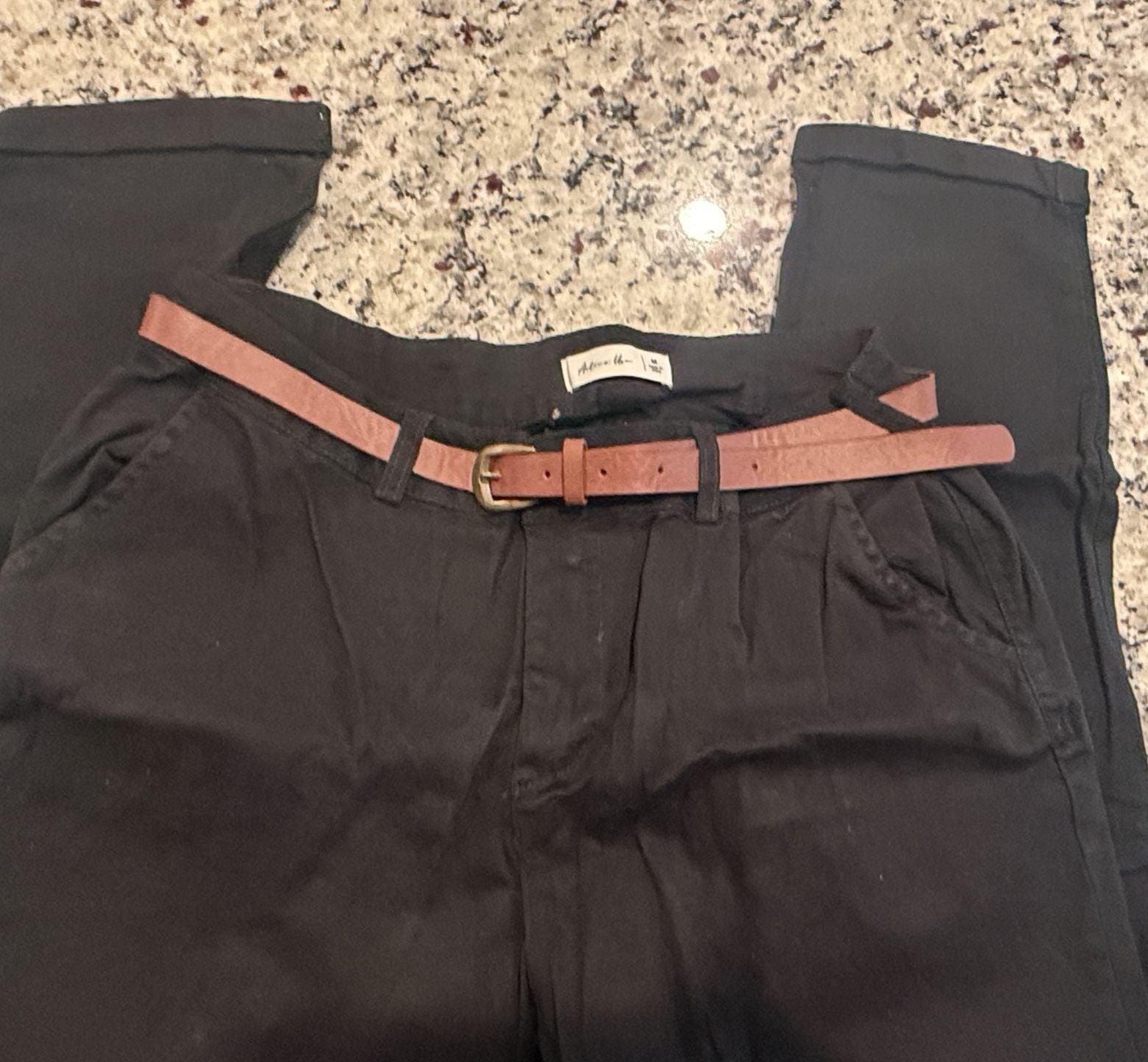 Active Usa Pants Size M Black With Belt 5