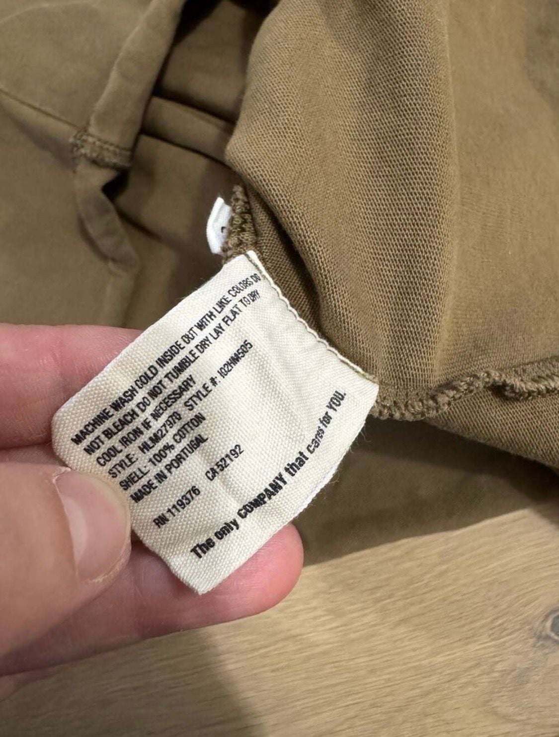 Helmut Lang Long Sleeve Shirt Size L Olive Green Cotton Thermal Top 6