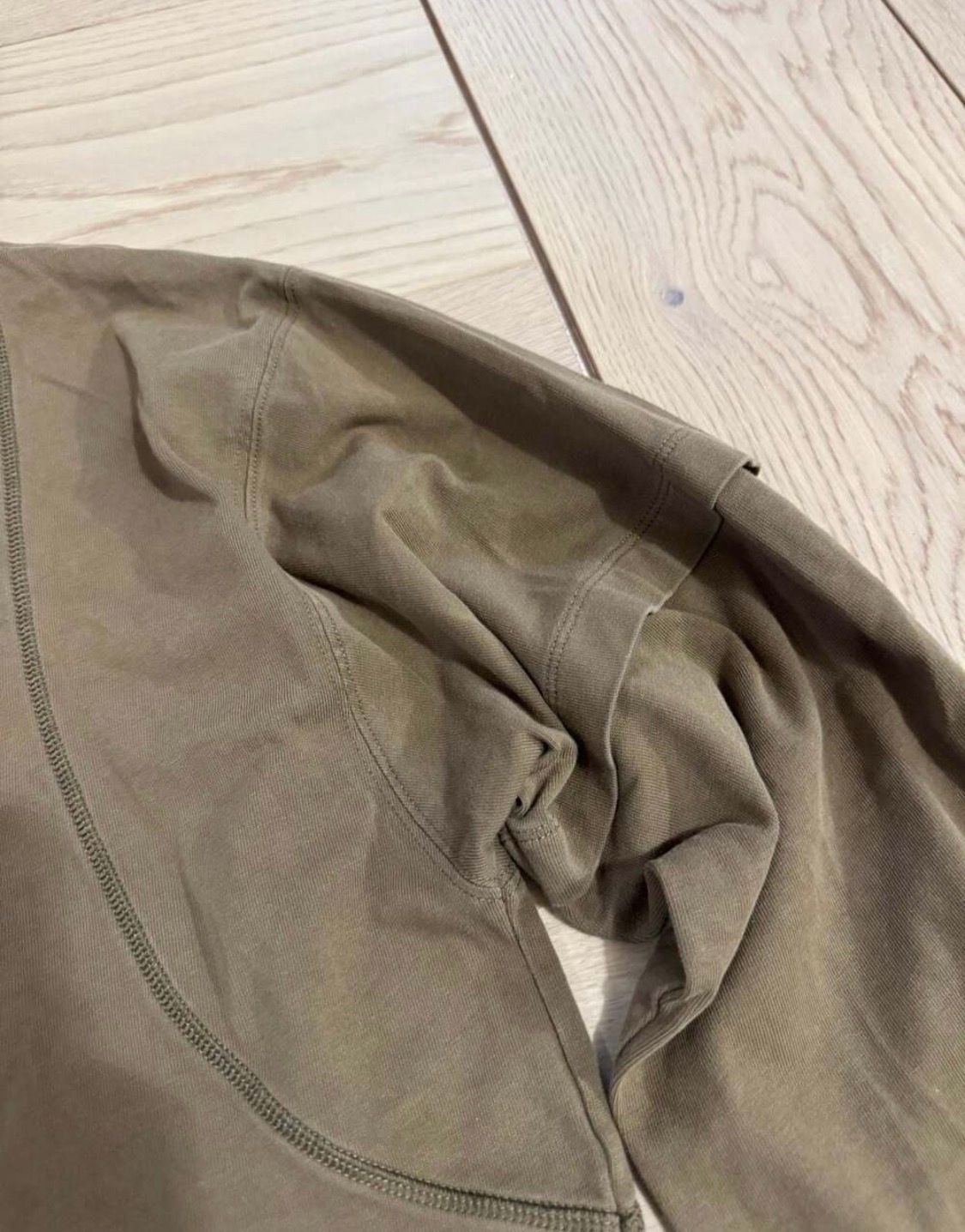 Helmut Lang Long Sleeve Shirt Size L Olive Green Cotton Thermal Top 10