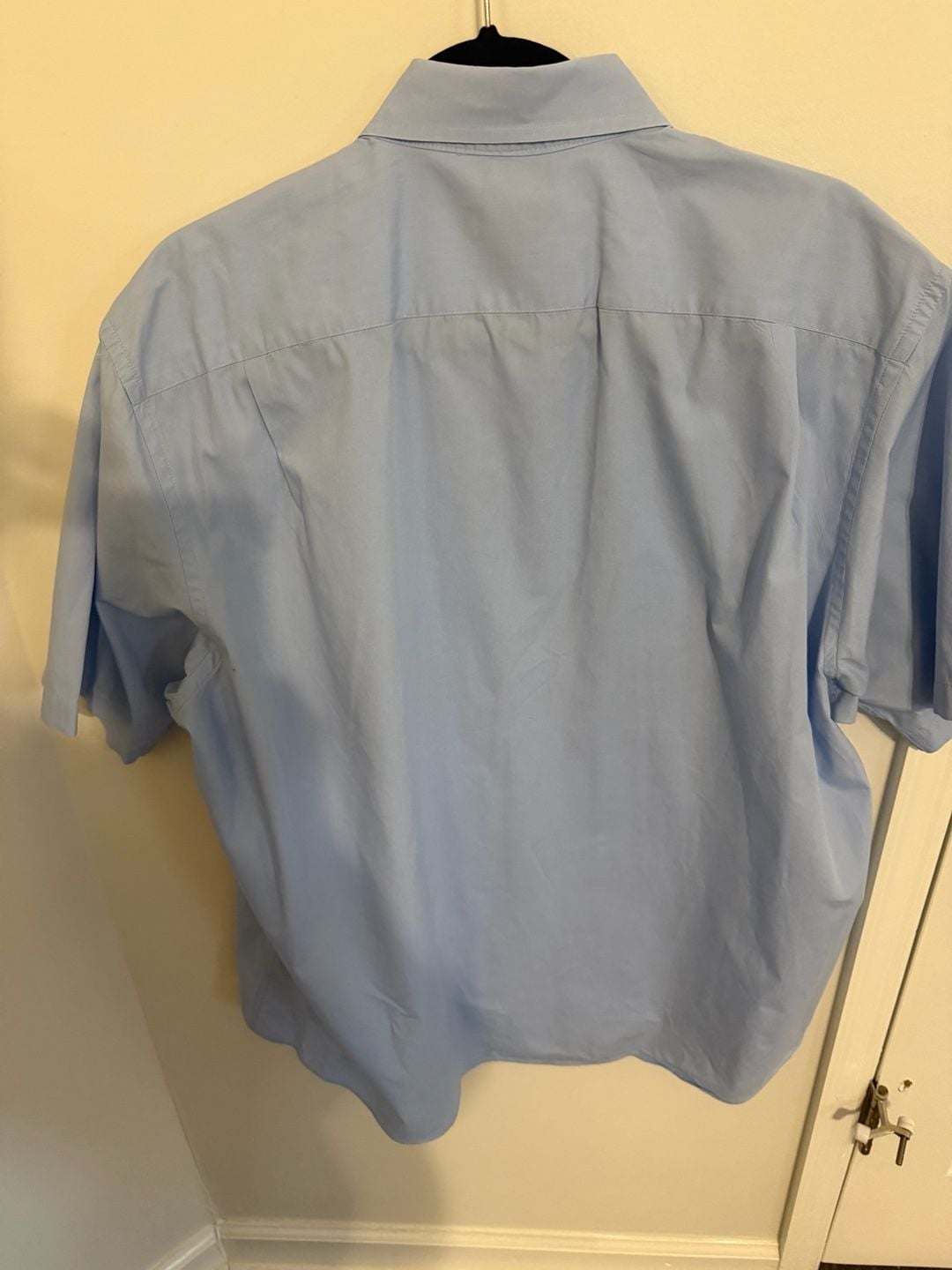 Club Room Short Sleeve Dress Shirt XL 17 Light Blue Regular Fit 5